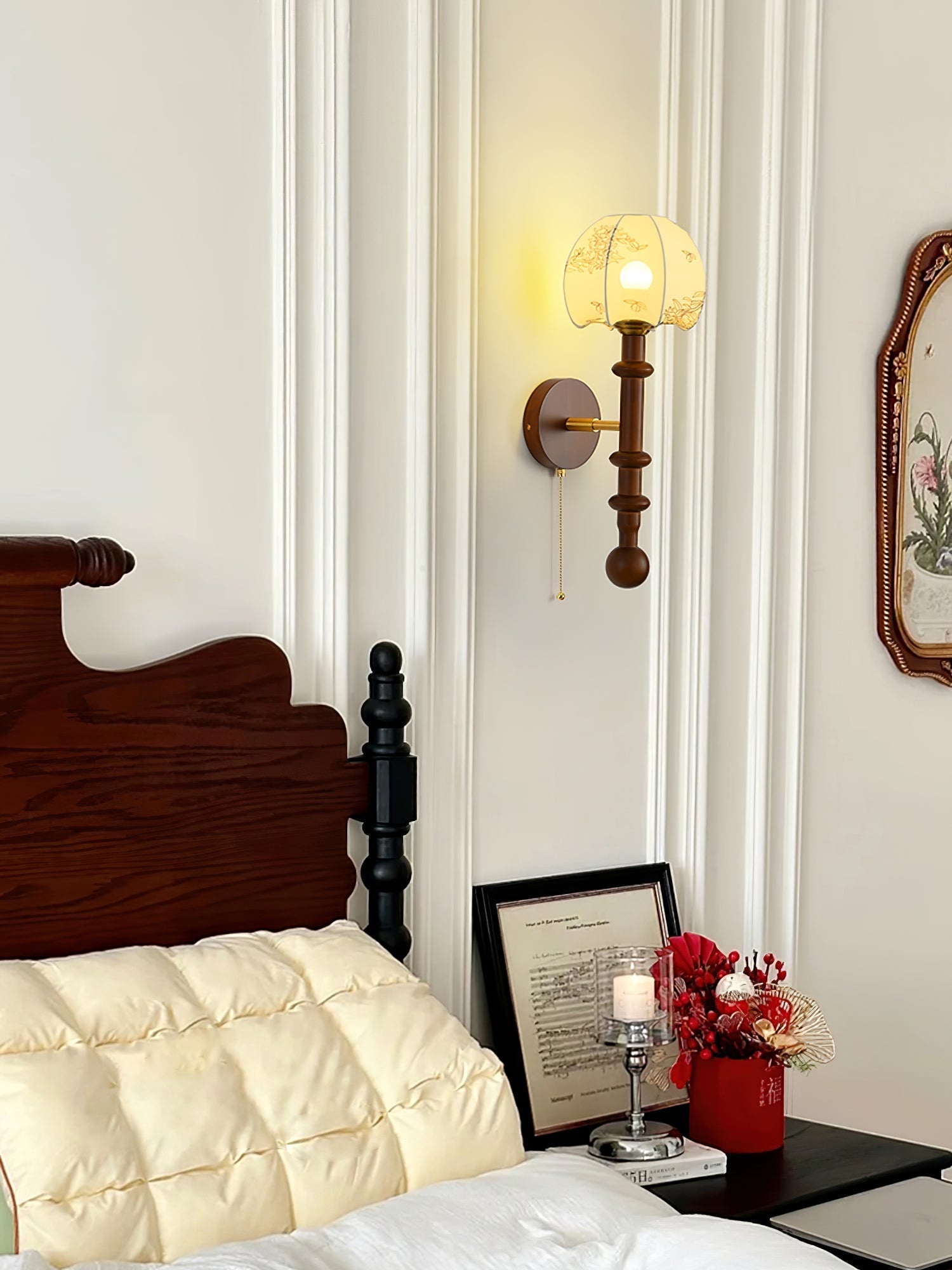 Hilda Roma Elegance Wood Sconce Wall lamp