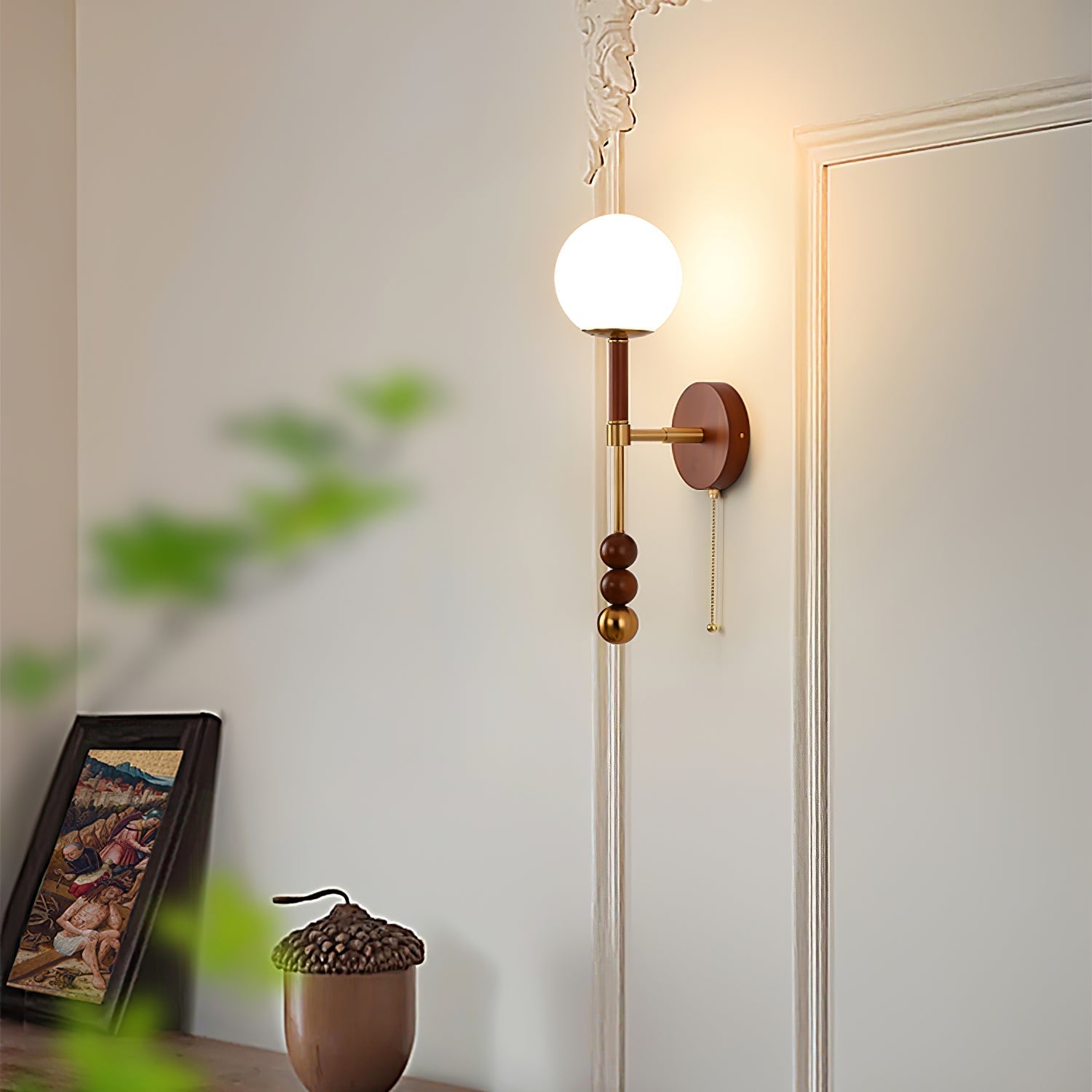 Hilda Roma Elegance Wood Sconce Wall lamp