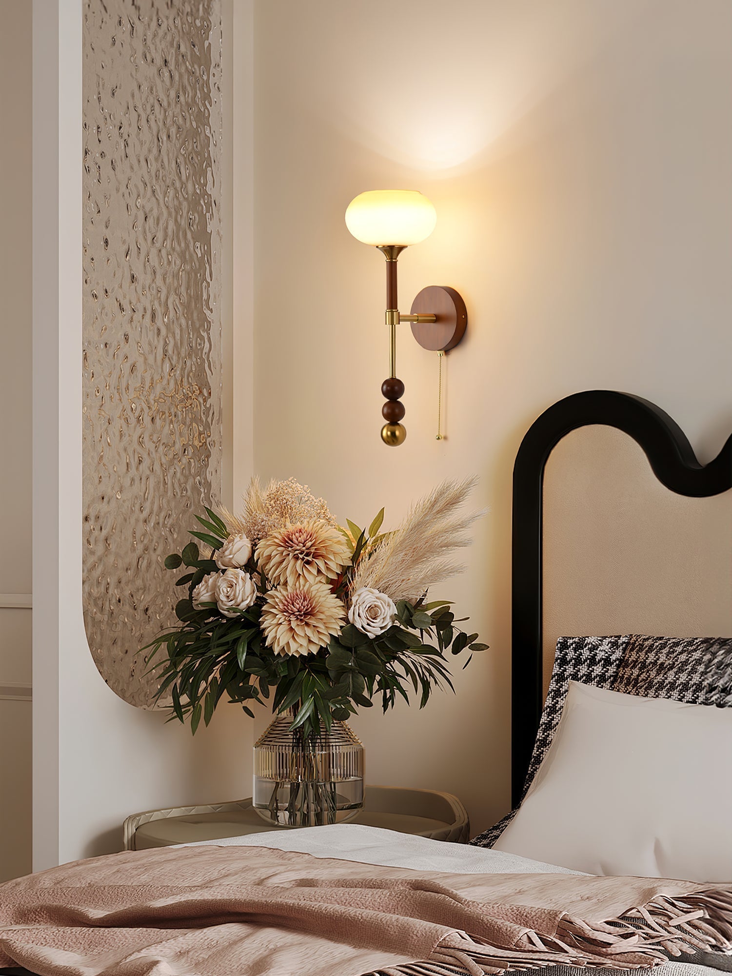 Hilda Roma Elegance Wood Sconce Wall lamp