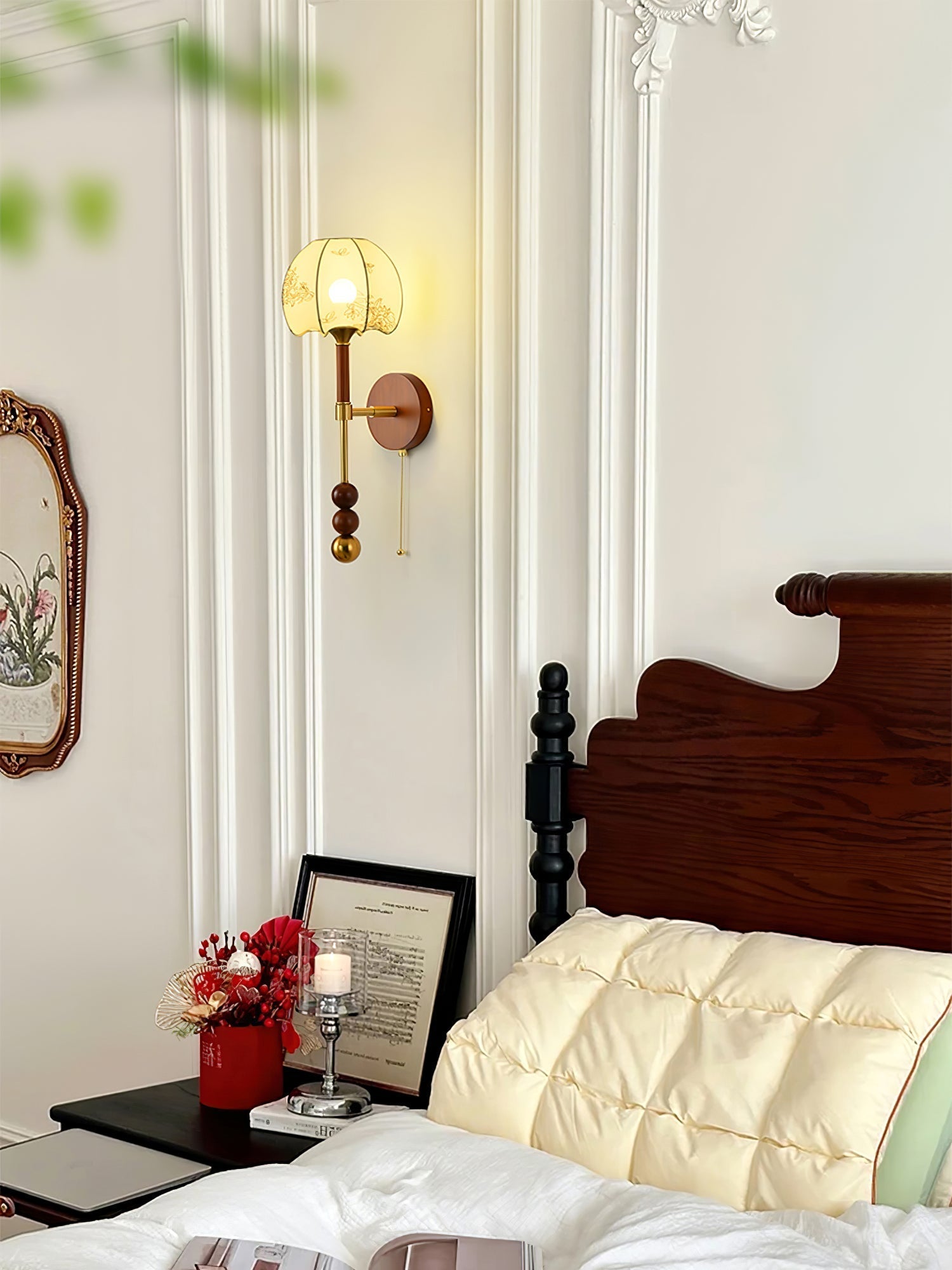 Hilda Roma Elegance Wood Sconce Wall lamp