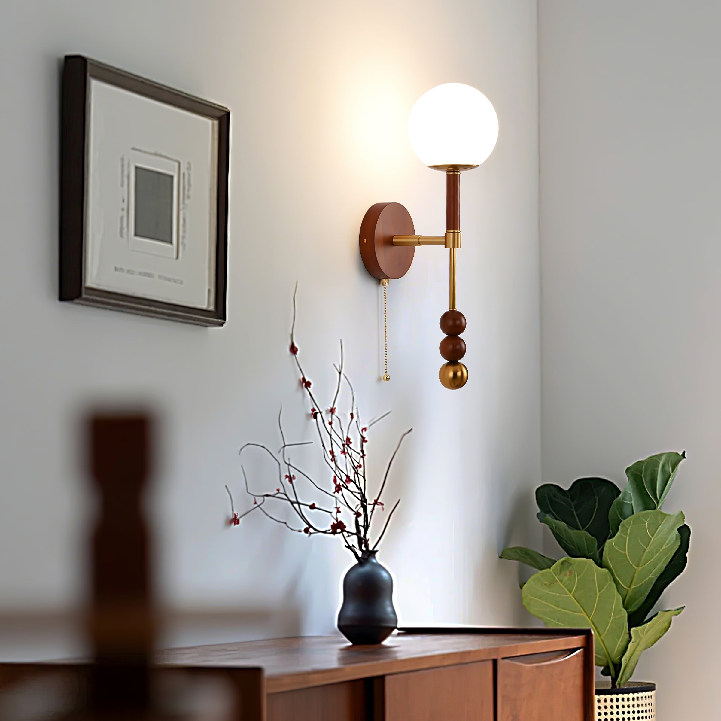 Hilda Roma Elegance Wood Sconce Wall lamp