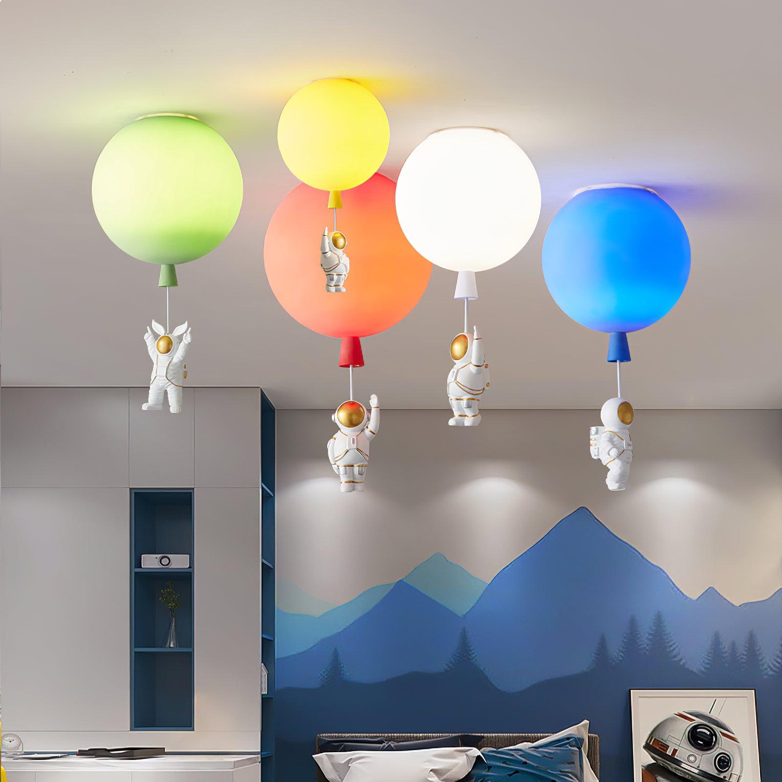 Nirerira Ceiling Light Acrylic Balloon Astronaut Playful Kids Room