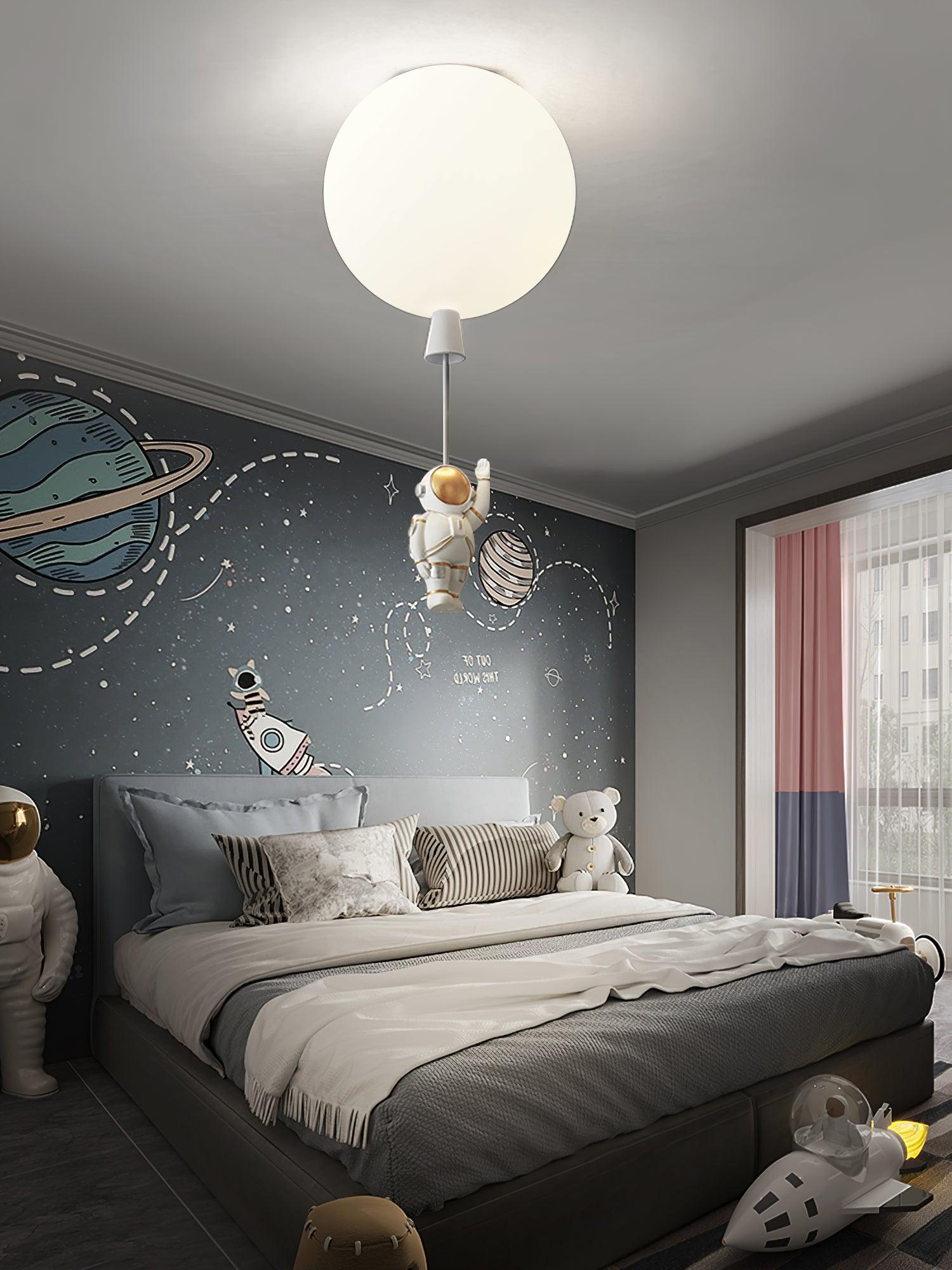 Nirerira Ceiling Light Acrylic Balloon Astronaut Playful Kids Room