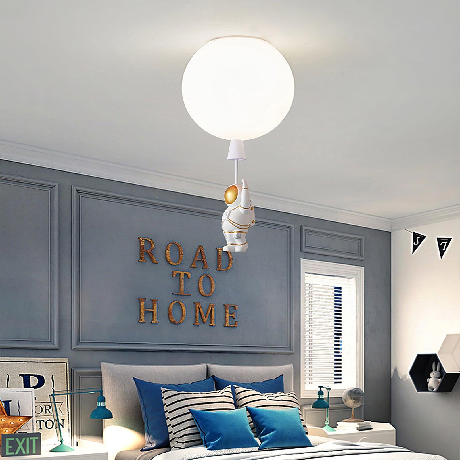 Nirerira Ceiling Light Acrylic Balloon Astronaut Playful Kids Room