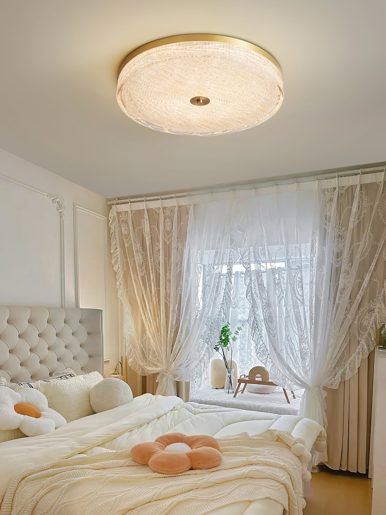 Celuelle Ceiling Lamp Frosted Glass Textured Minimalist Elegant