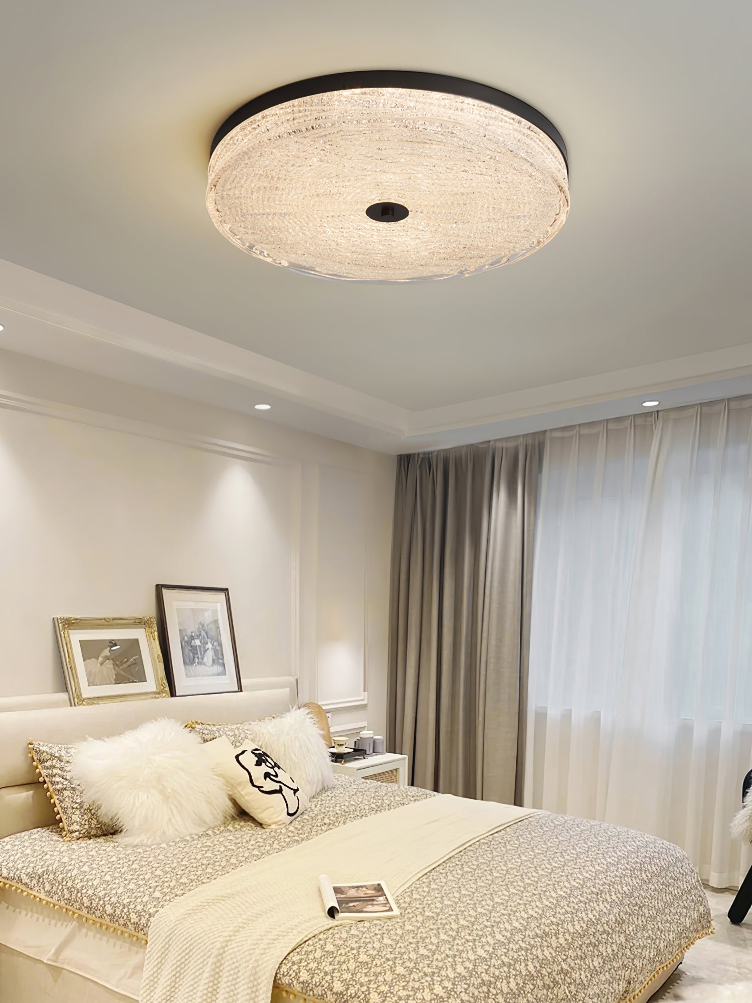 Celuelle Ceiling Lamp Frosted Glass Textured Minimalist Elegant