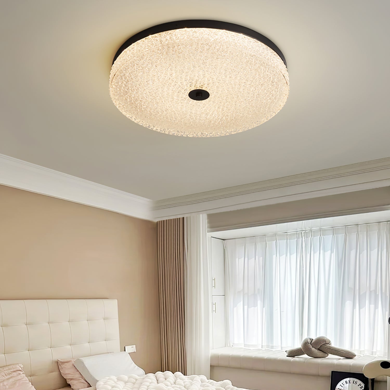 Celuelle Ceiling Lamp Frosted Glass Textured Minimalist Elegant
