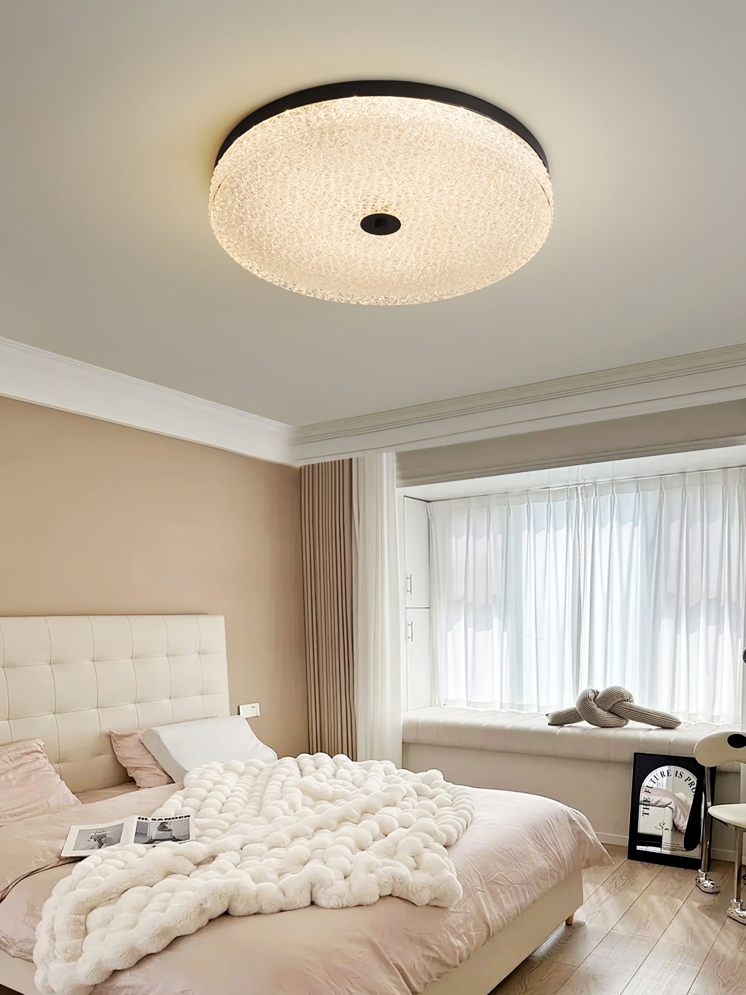 Celuelle Ceiling Lamp Frosted Glass Textured Minimalist Elegant
