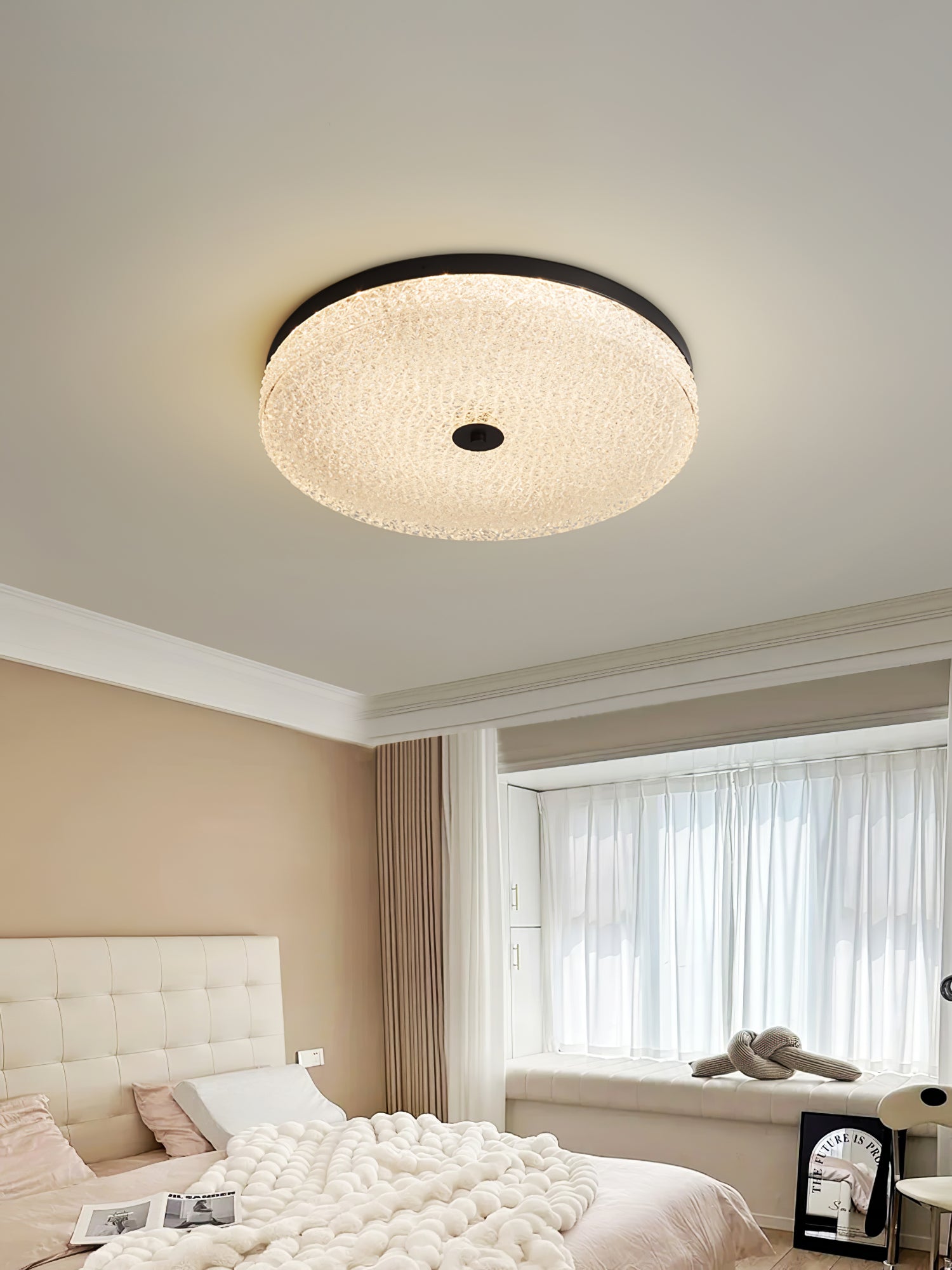 Celuelle Ceiling Lamp Frosted Glass Textured Minimalist Elegant