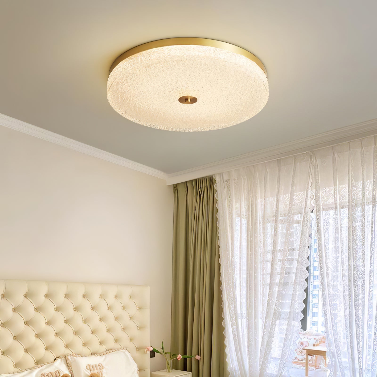 Celuelle Ceiling Lamp Frosted Glass Textured Minimalist Elegant