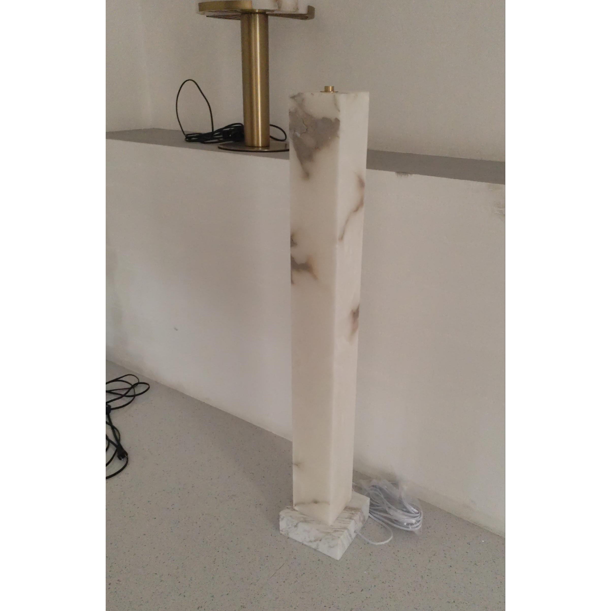 Frozen Alabaster Floor Lamp