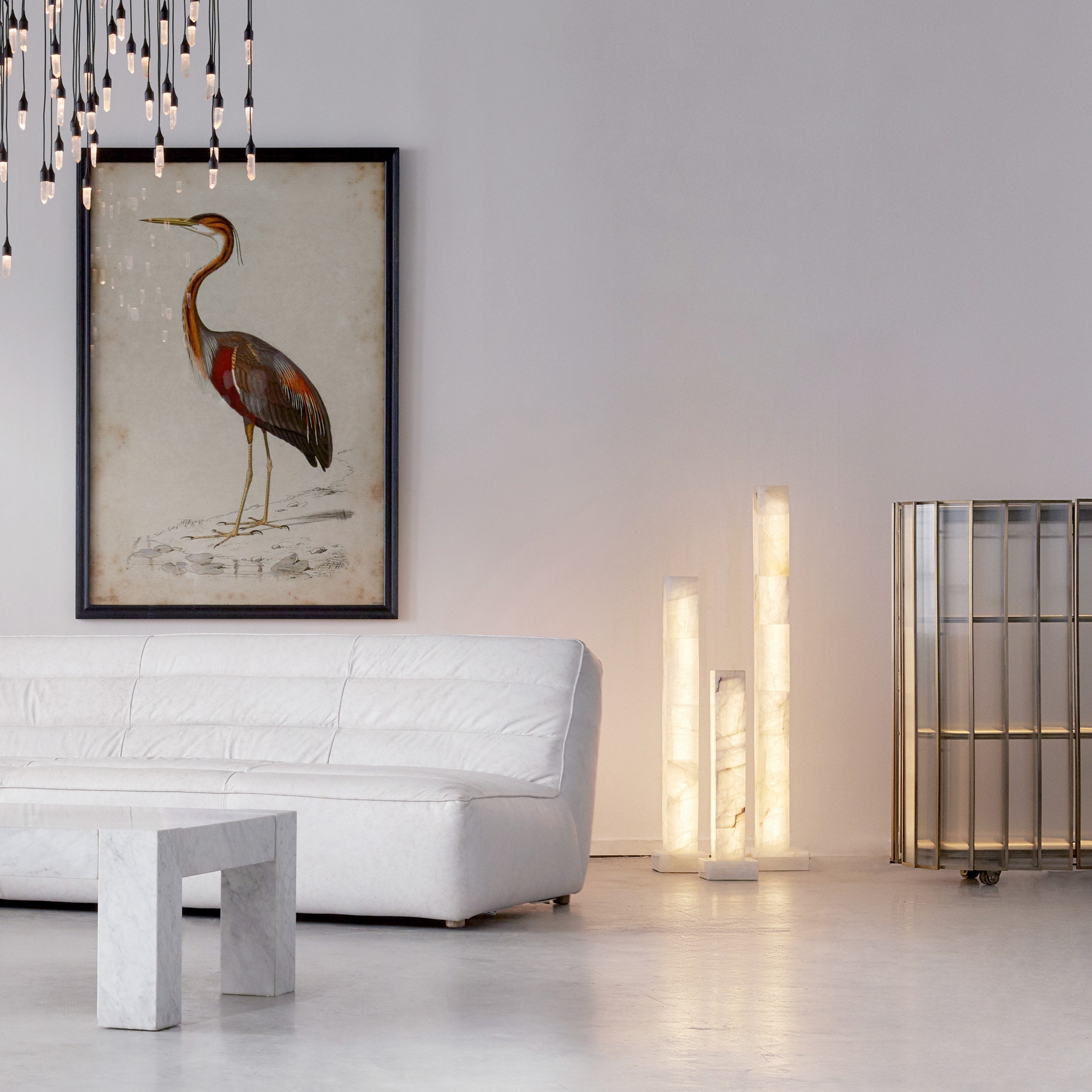 Frozen Alabaster Floor Lamp