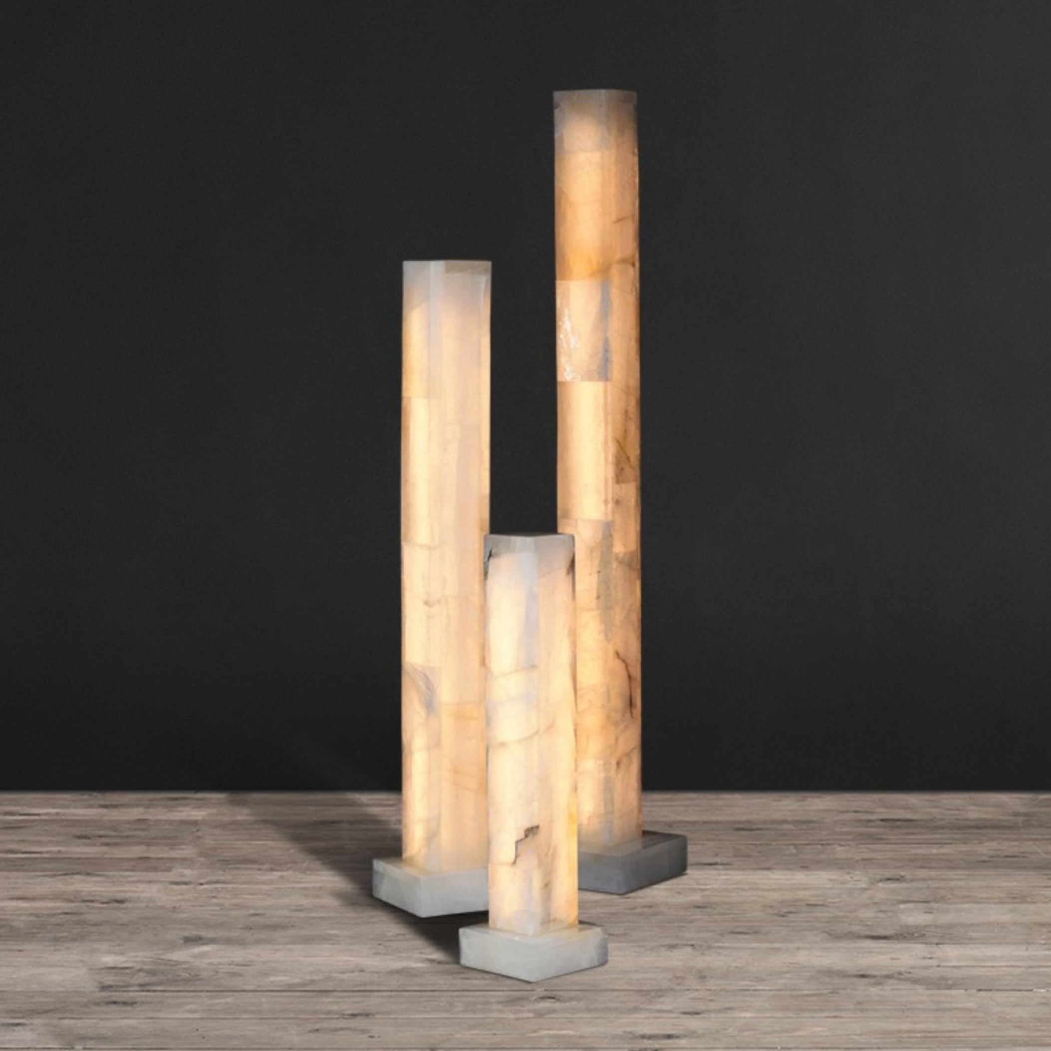Frozen Alabaster Floor Lamp
