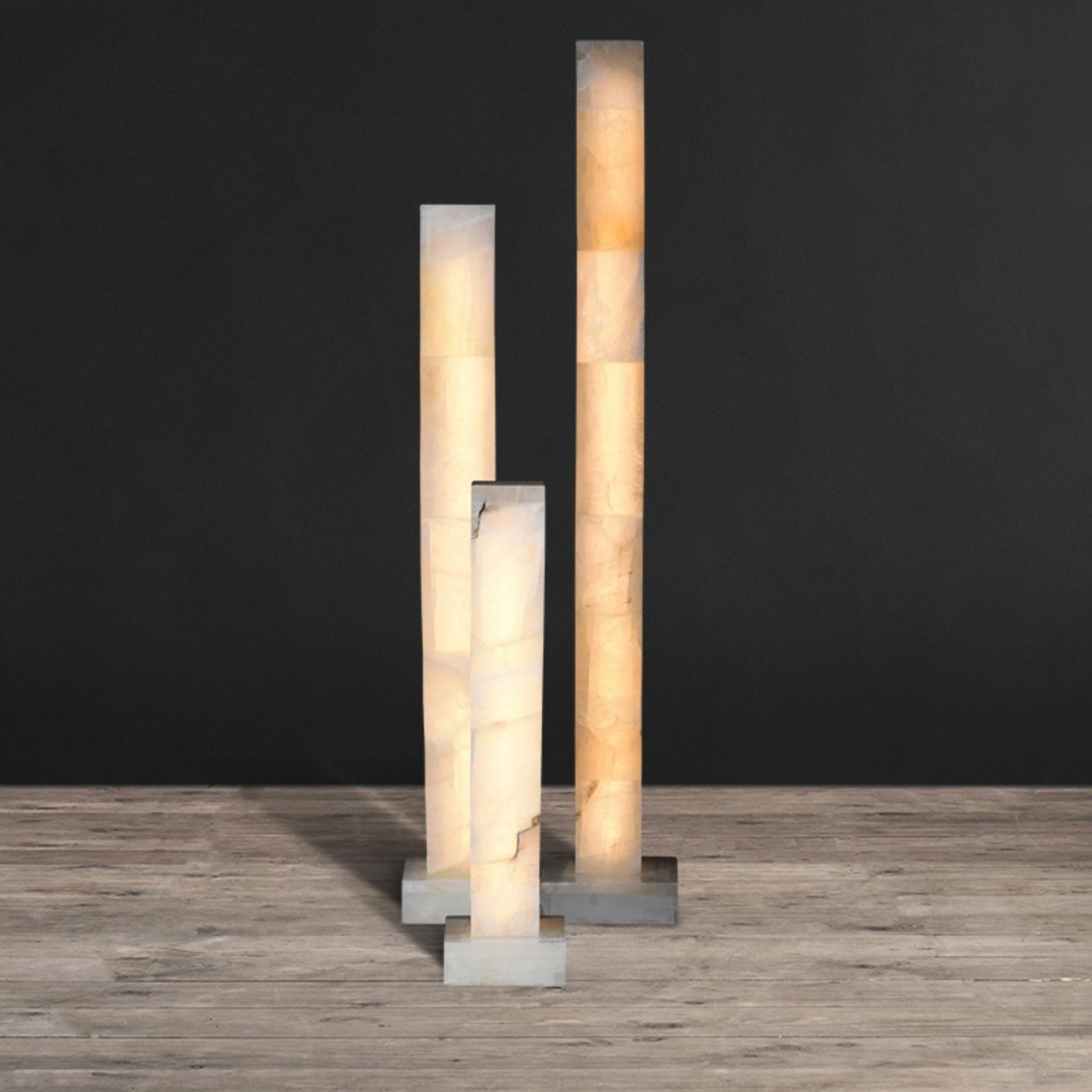Frozen Alabaster Floor Lamp