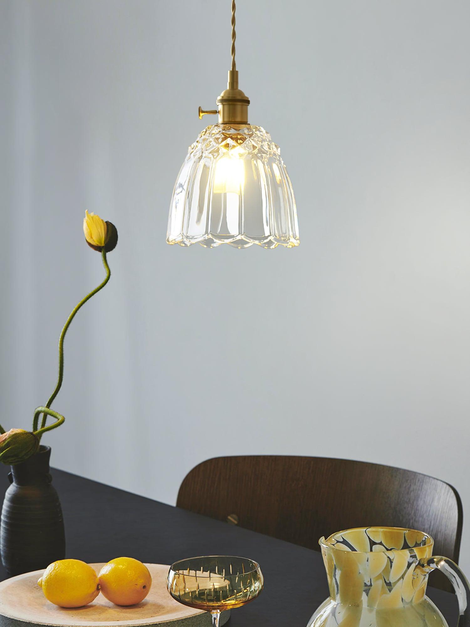 Nerithce Brass & Glass Luxurious Pendant Light