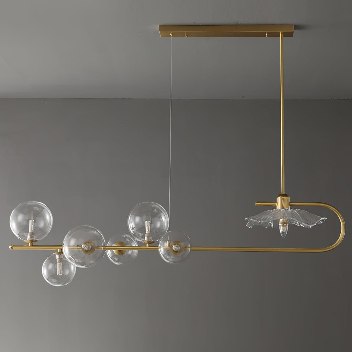 Kael Pendant Lamp Golden Glass Brass