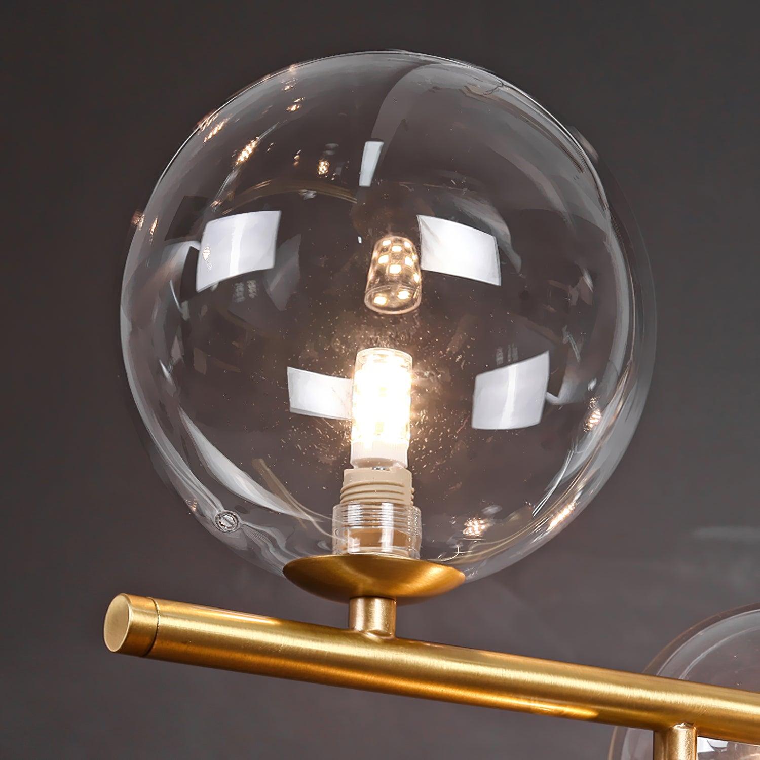 Kael Pendant Lamp Golden Glass Brass