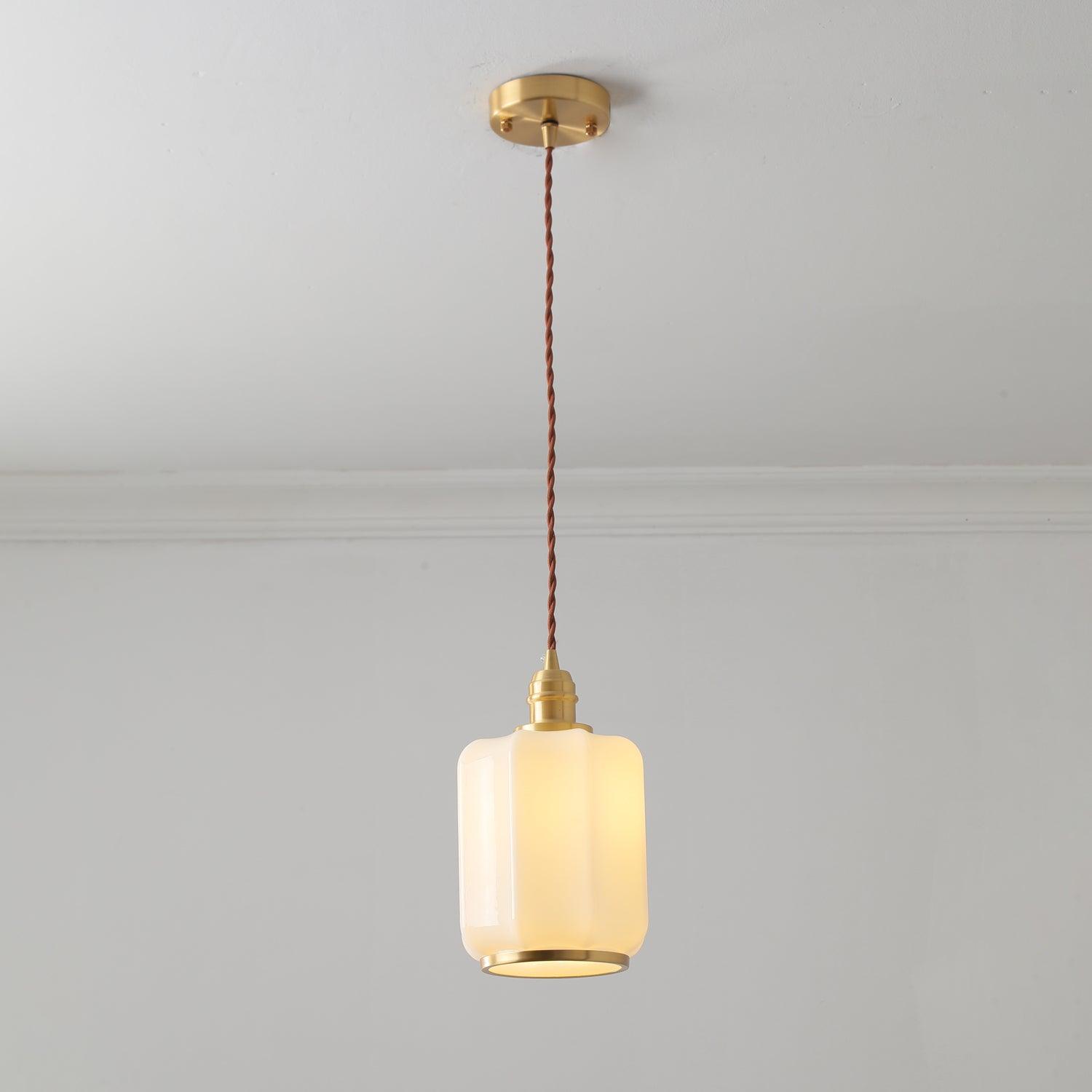 Lume Brass Vintage Pendant Light - Neutral Decor