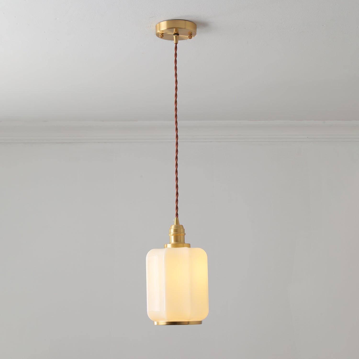 Lume Brass Vintage Pendant Light - Neutral Decor