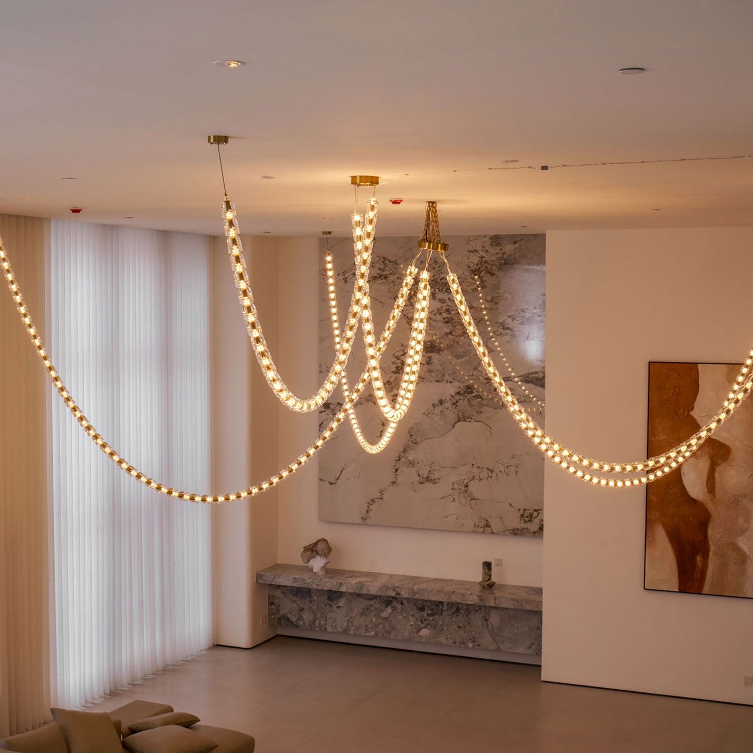 Nexus Gold Crystal Chandelier