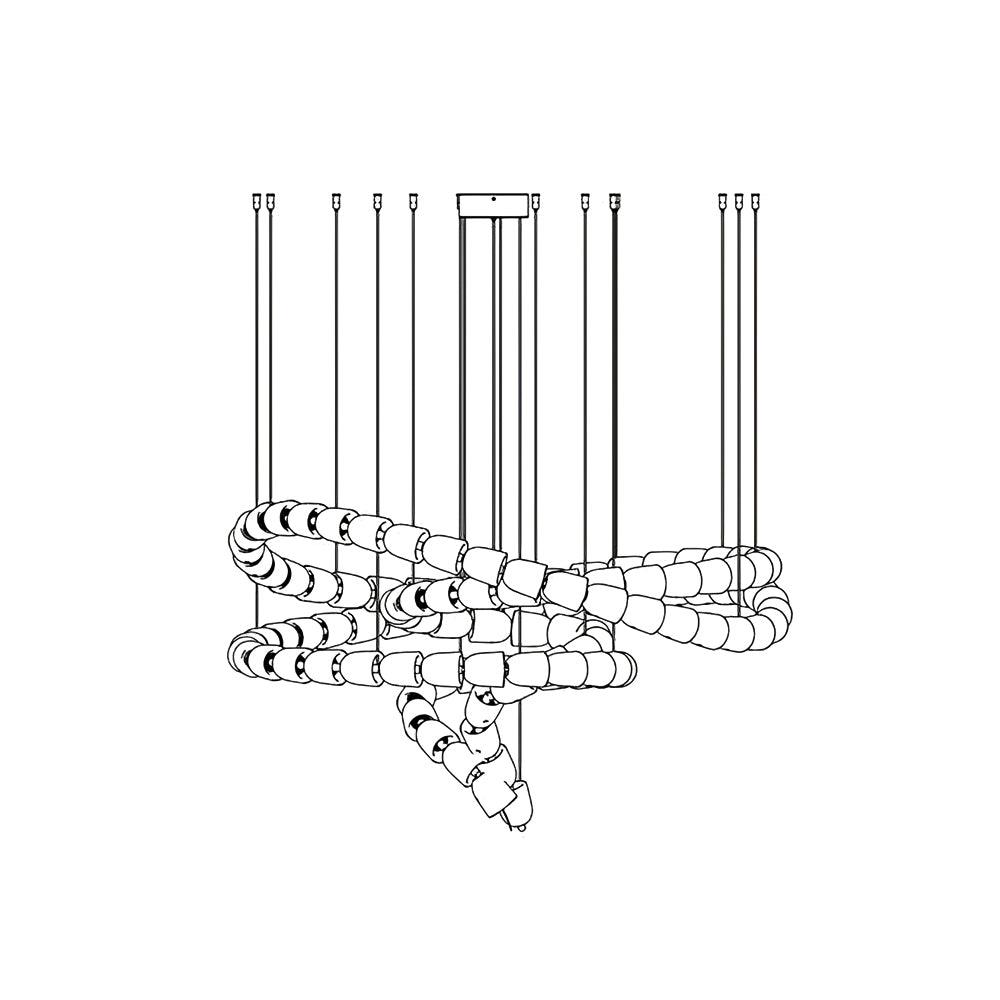 Nexus Gold Crystal Chandelier