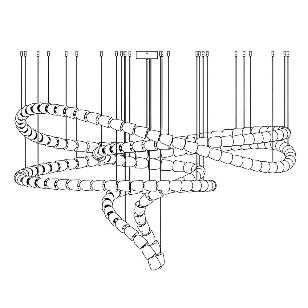Nexus Gold Crystal Chandelier