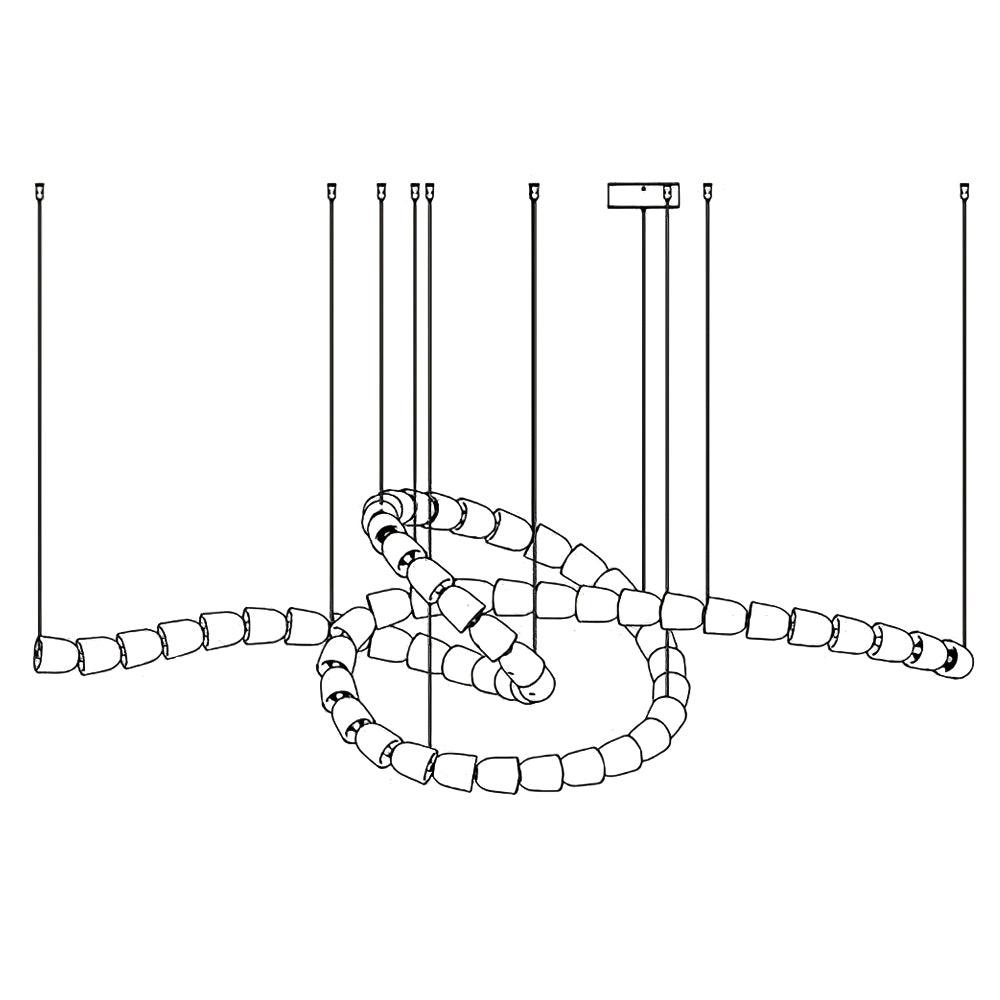 Nexus Gold Crystal Chandelier