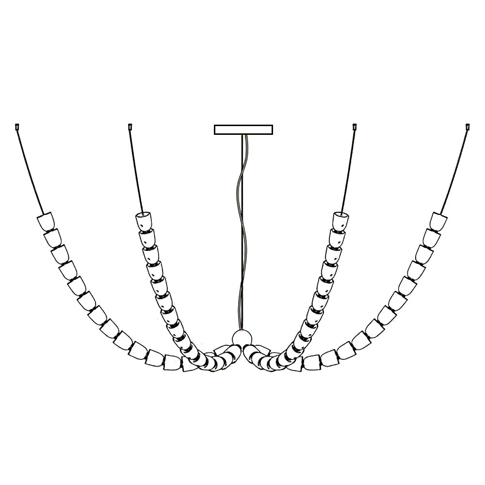 Nexus Gold Crystal Chandelier
