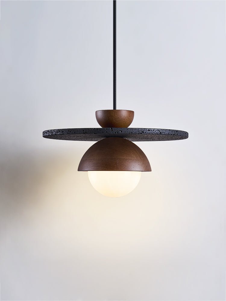 Valinina Orbit Black Travertine Pendant Lamp