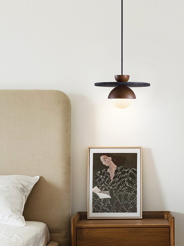 Valinina Orbit Black Travertine Pendant Lamp