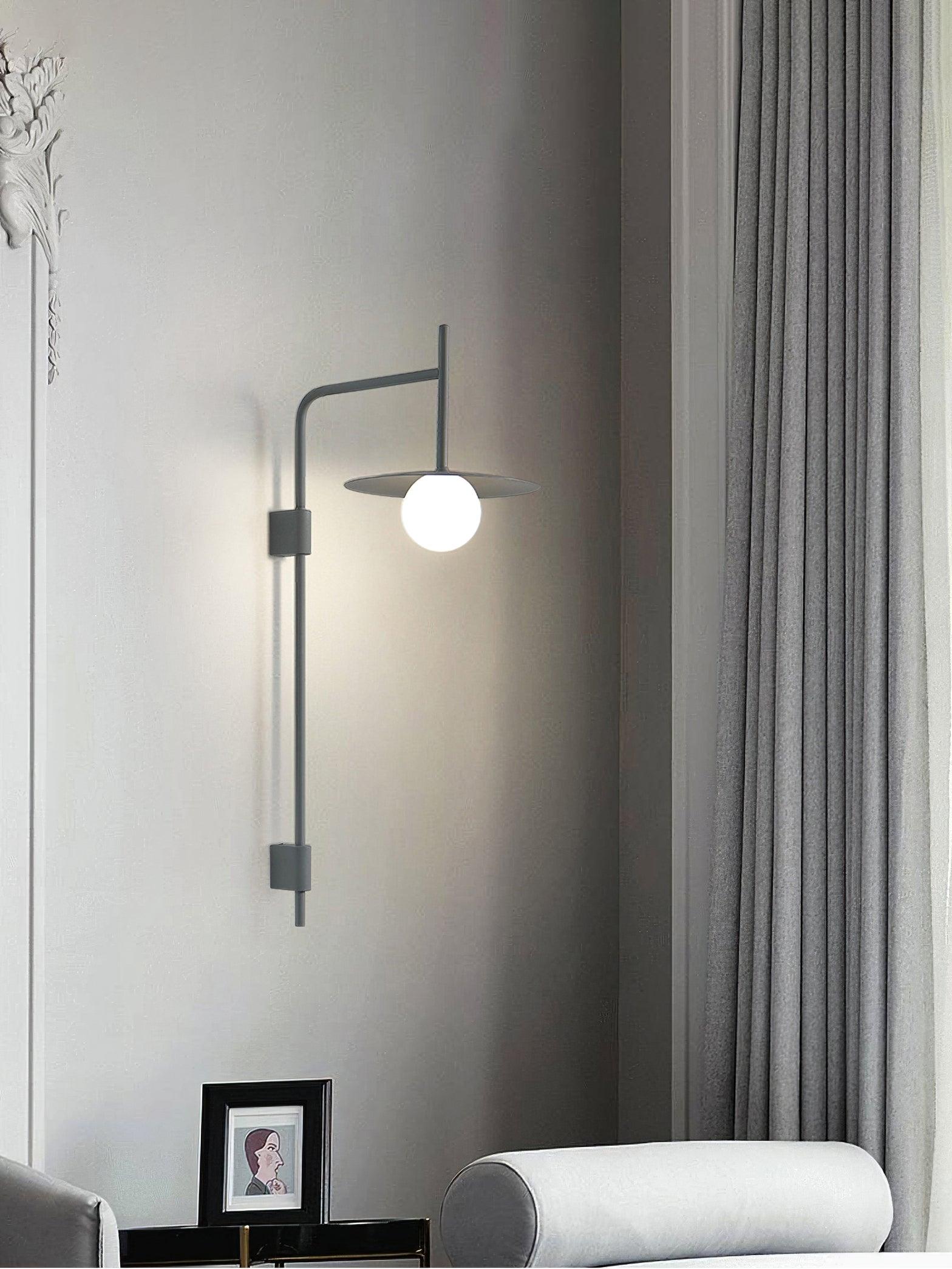 Paxon Swing Arm Plug-in Glass Wall Lamp