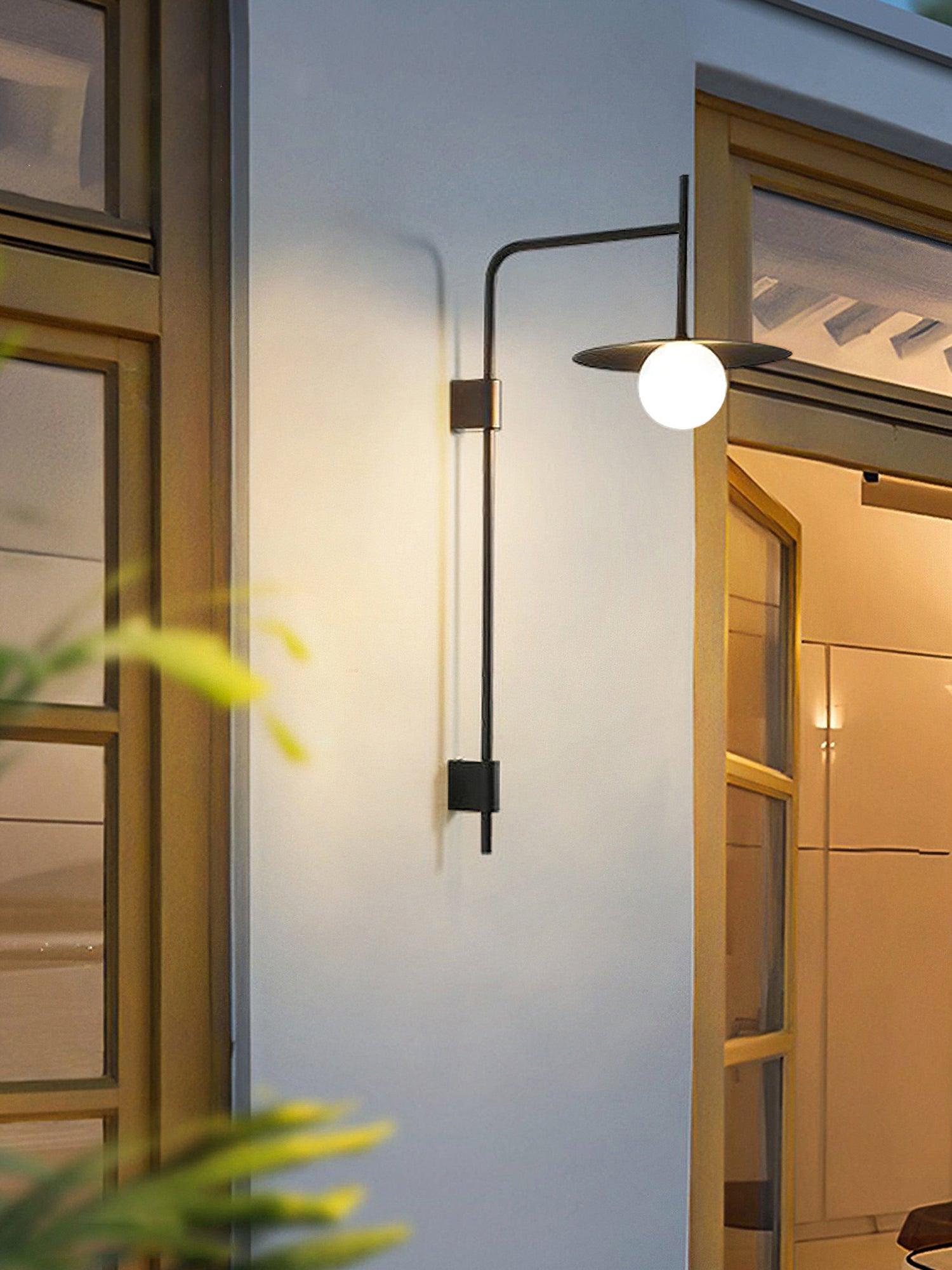 Paxon Swing Arm Plug-in Glass Wall Lamp