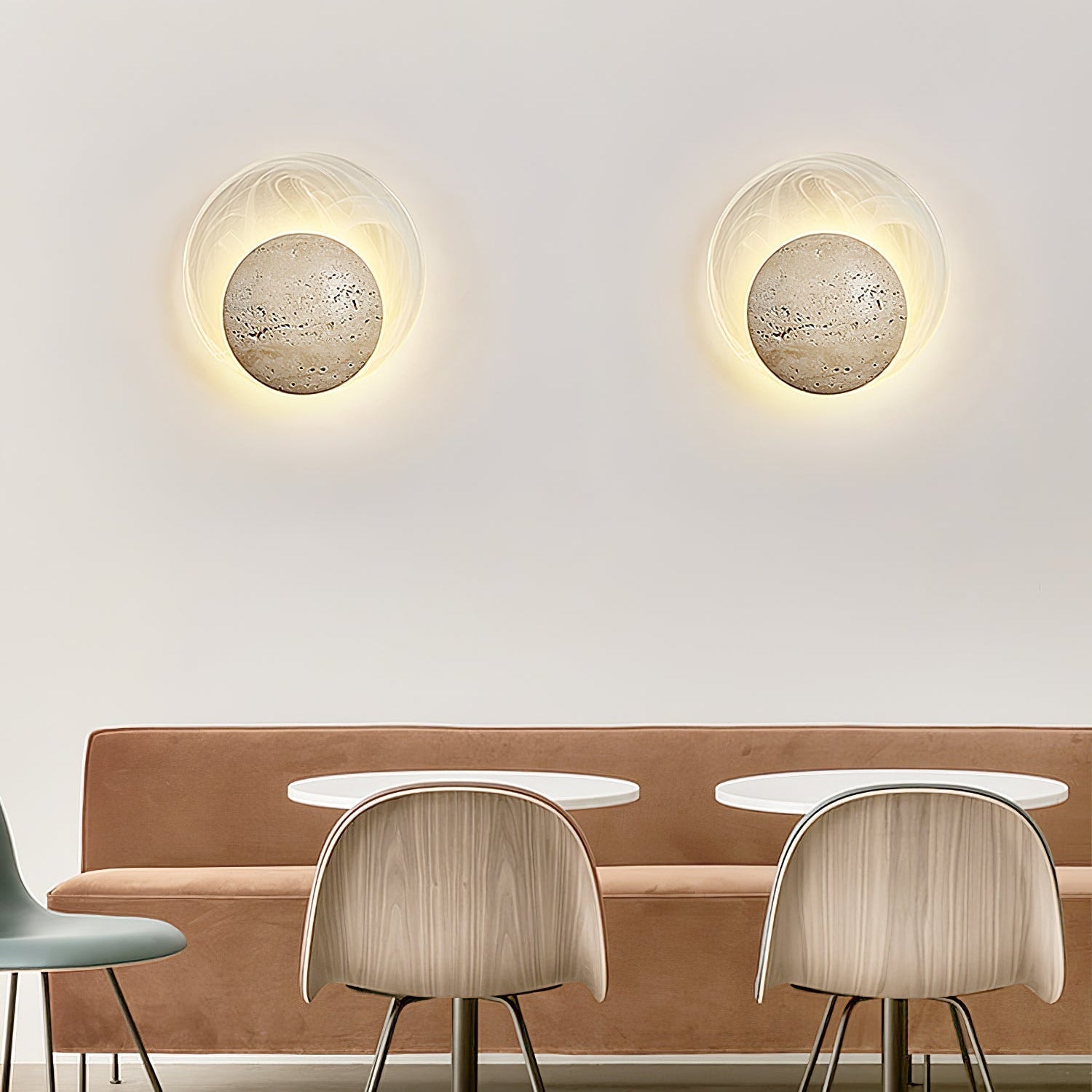 Serinette Orin Travertine Wall Lamp