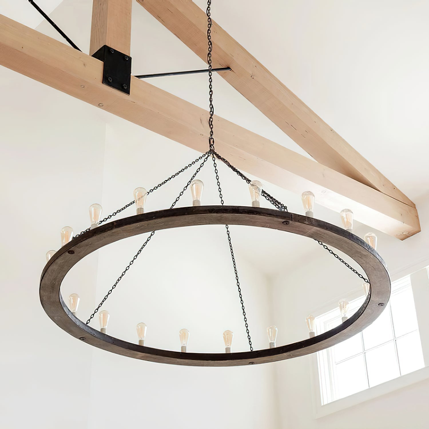 Rinorena Wood Chandelier