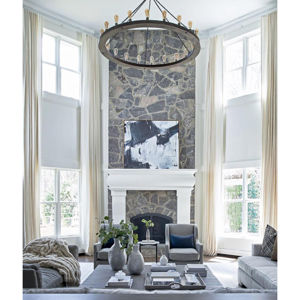 Rinorena Wood Chandelier