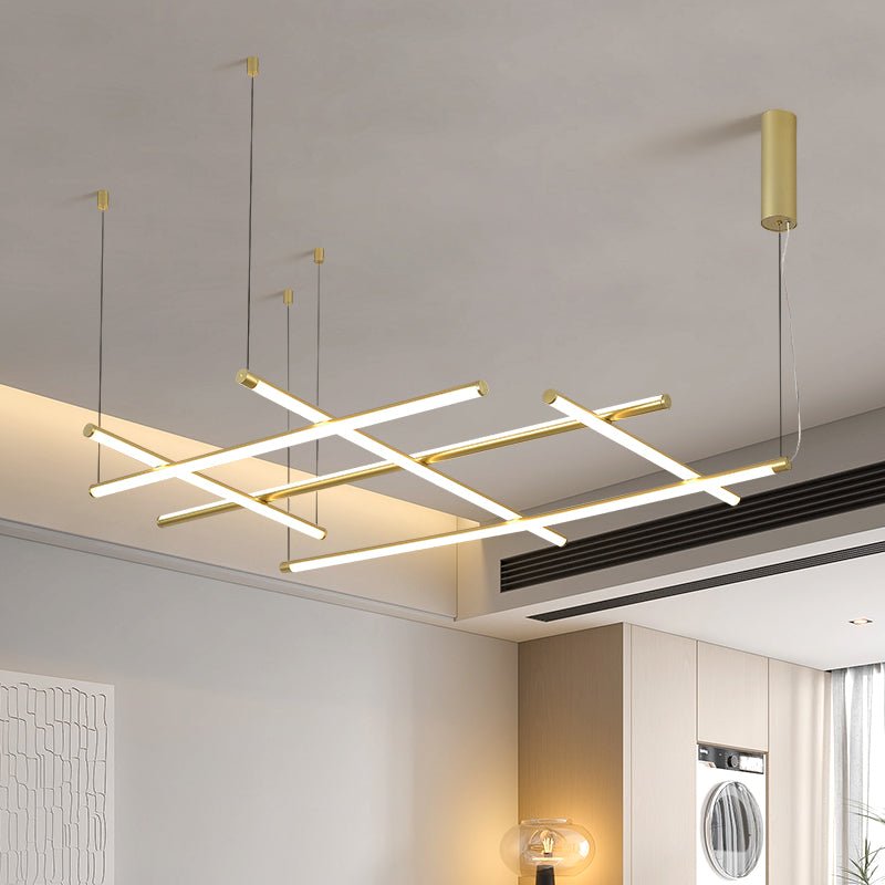 Caelian Geometric Linear Grid Pendant Lamp