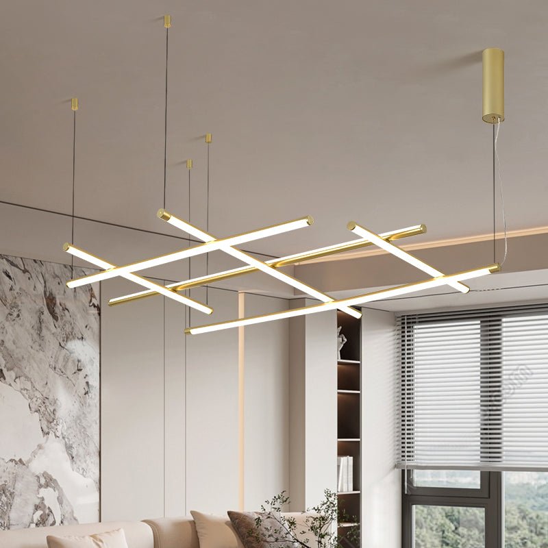 Caelian Geometric Linear Grid Pendant Lamp