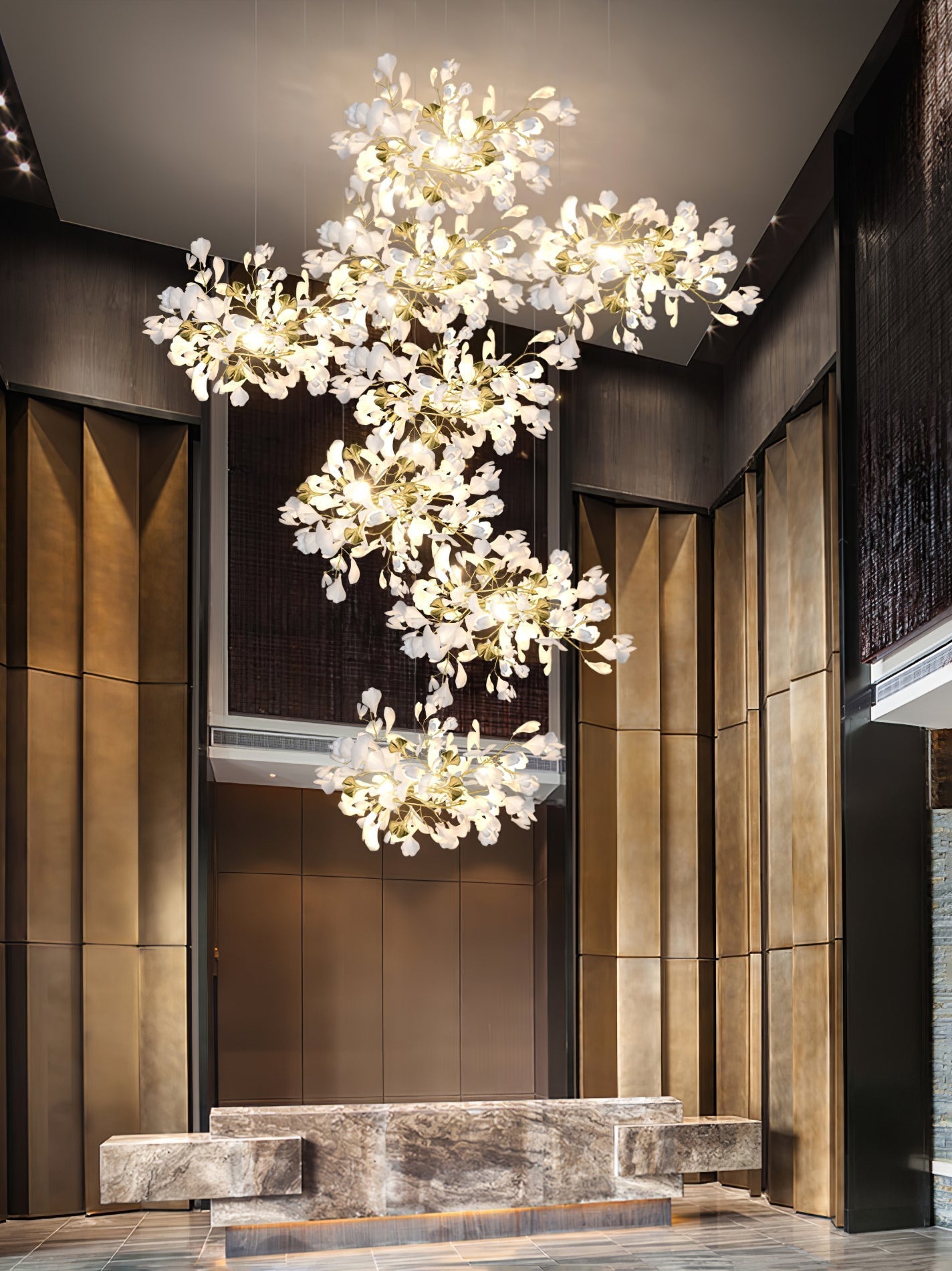 Eurzoris Gingko Leaf Chandelier