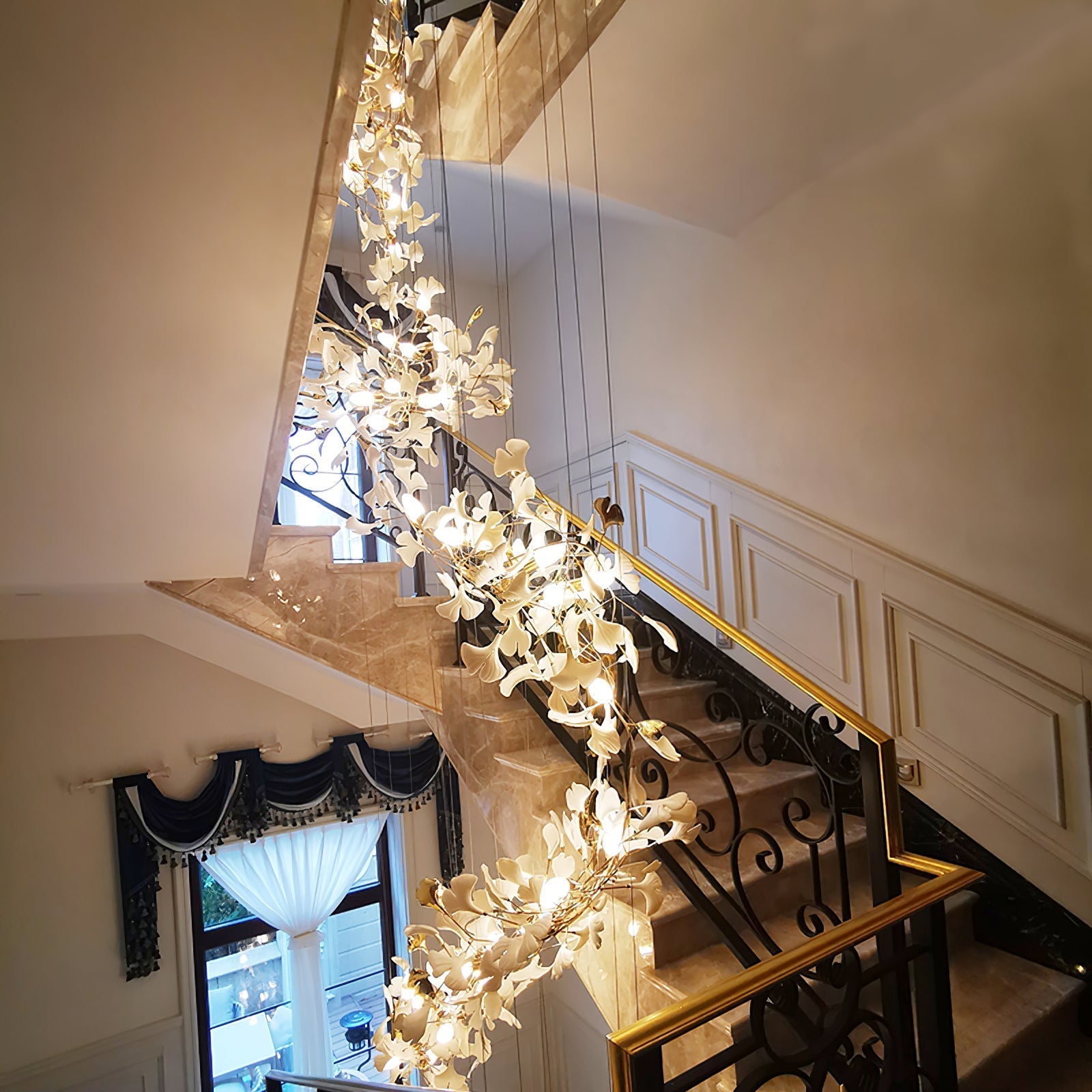 Eurzoris Gingko Leaf Chandelier