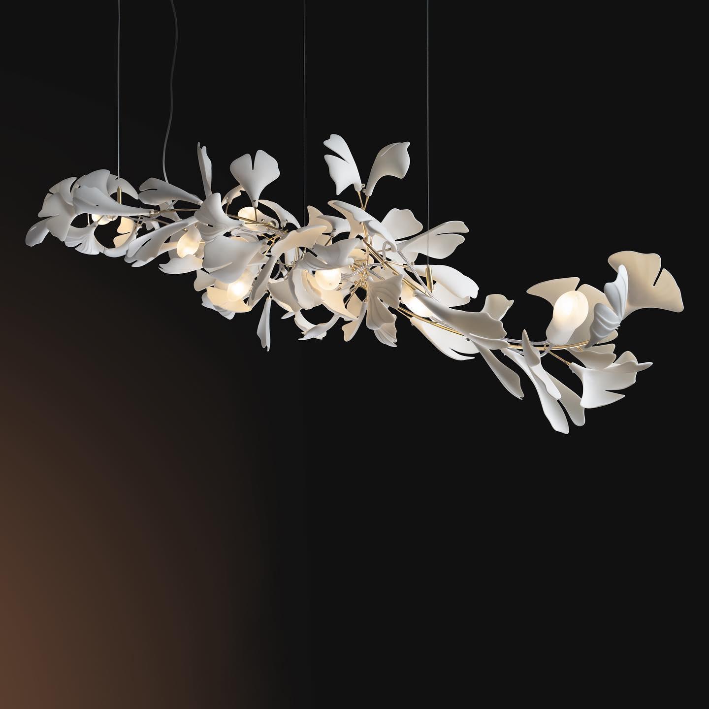 Esme CeraFall Modern Art Deco Organic Chandelier Ceramics