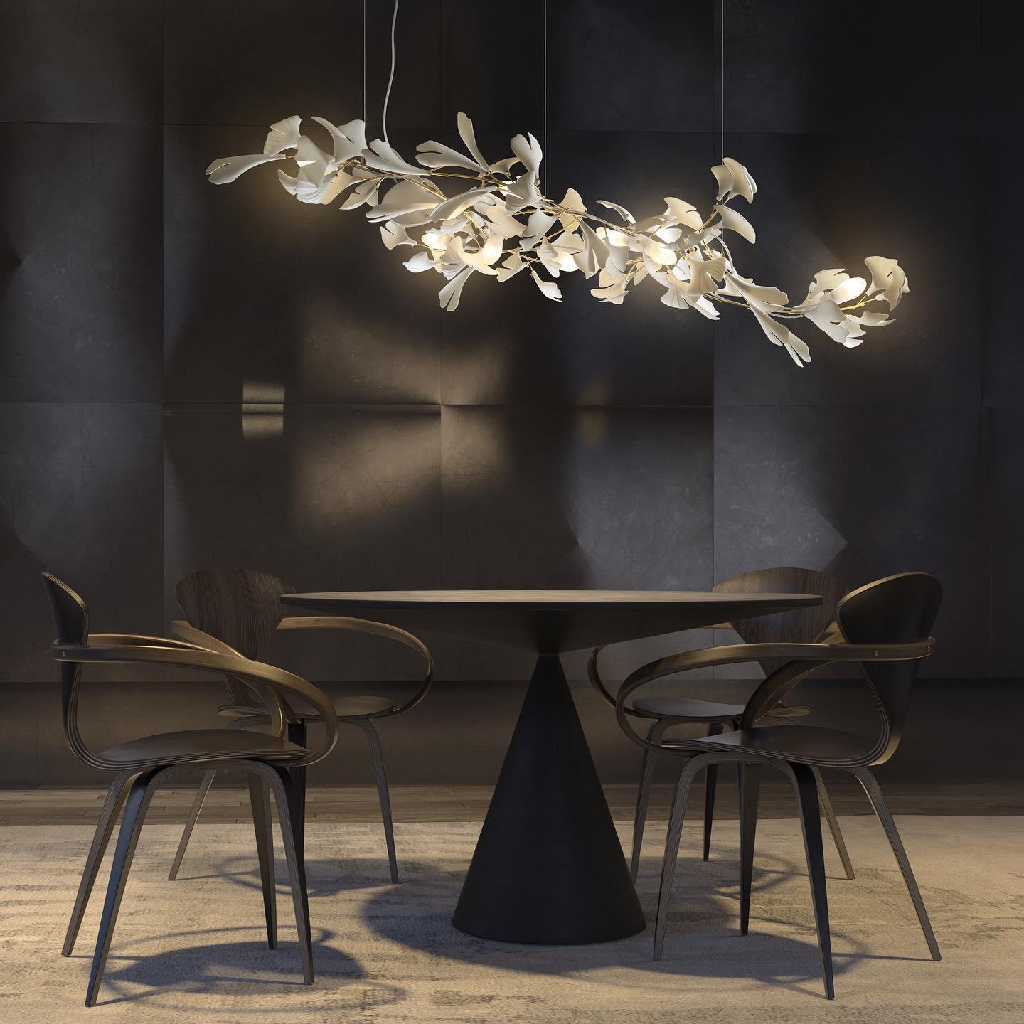 Esme CeraFall Modern Art Deco Organic Chandelier Ceramics