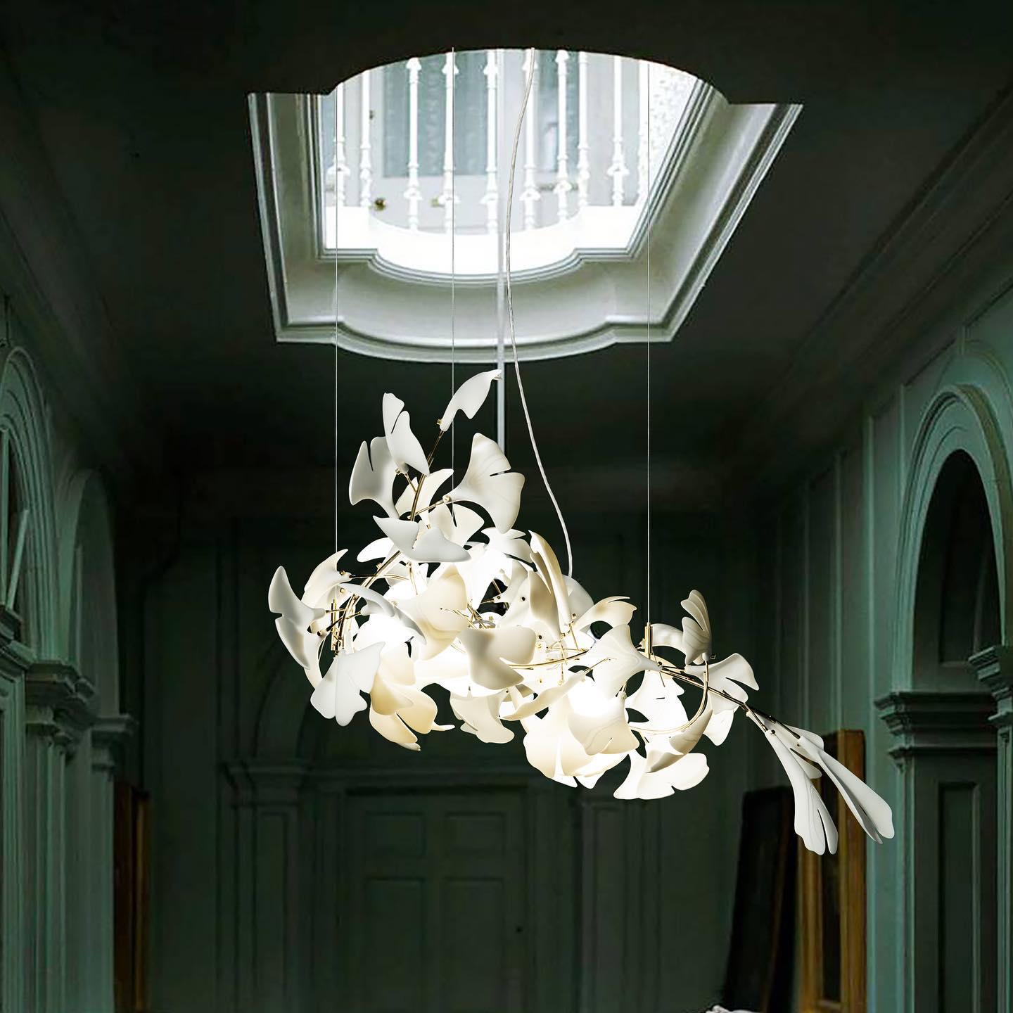 Esme CeraFall Modern Art Deco Organic Chandelier Ceramics