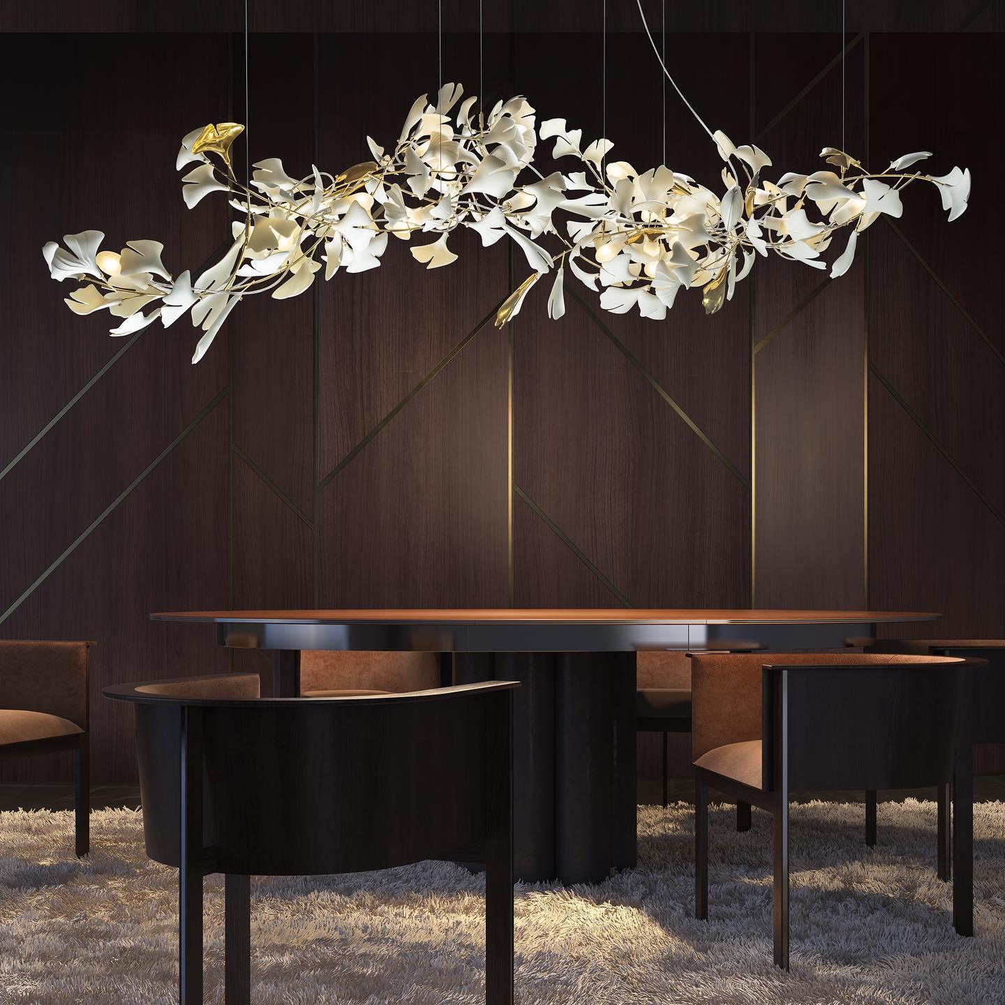 Esme CeraFall Modern Art Deco Organic Chandelier Ceramics