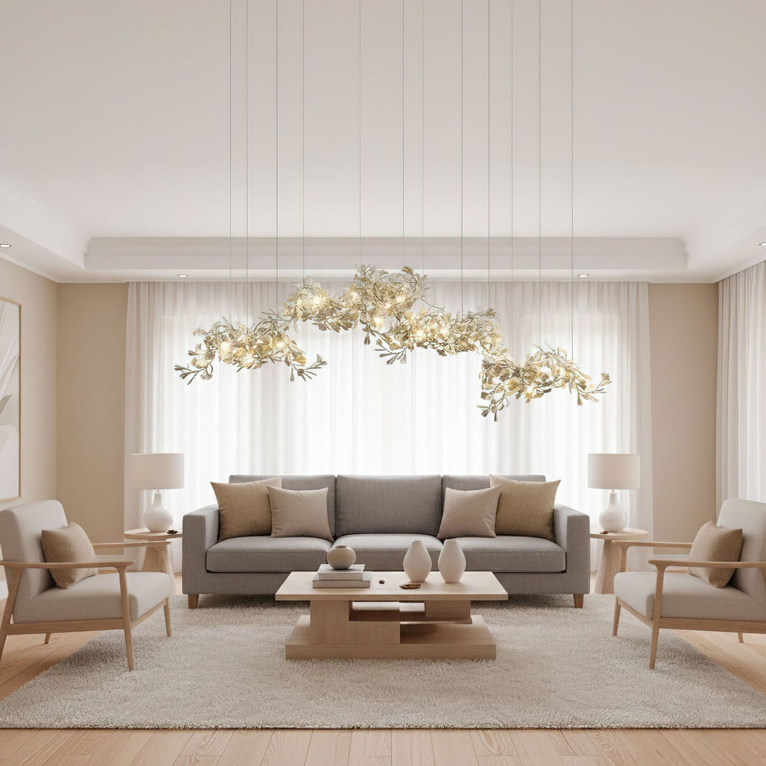 Ginkgo Cluster Chandelier