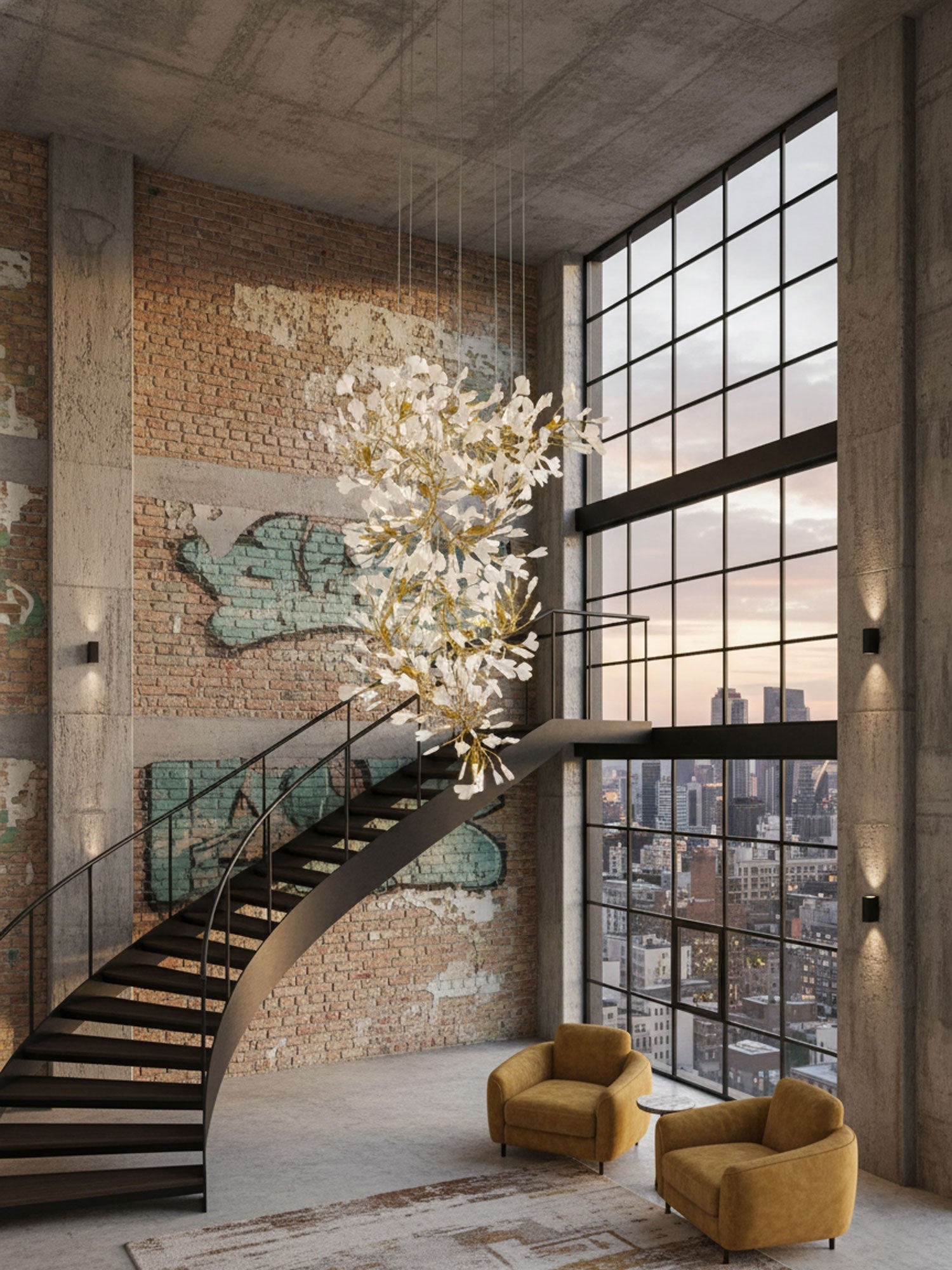 Bough Zephyr Ceramics Chandelier