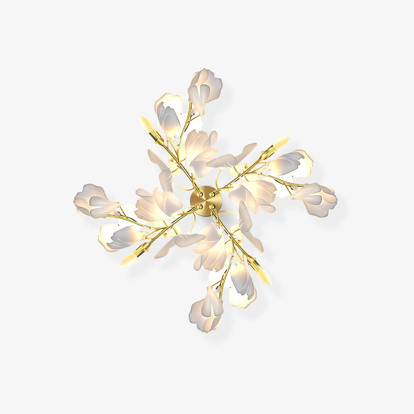 Solivaya Wall Lamp Gingko Flowers Brass
