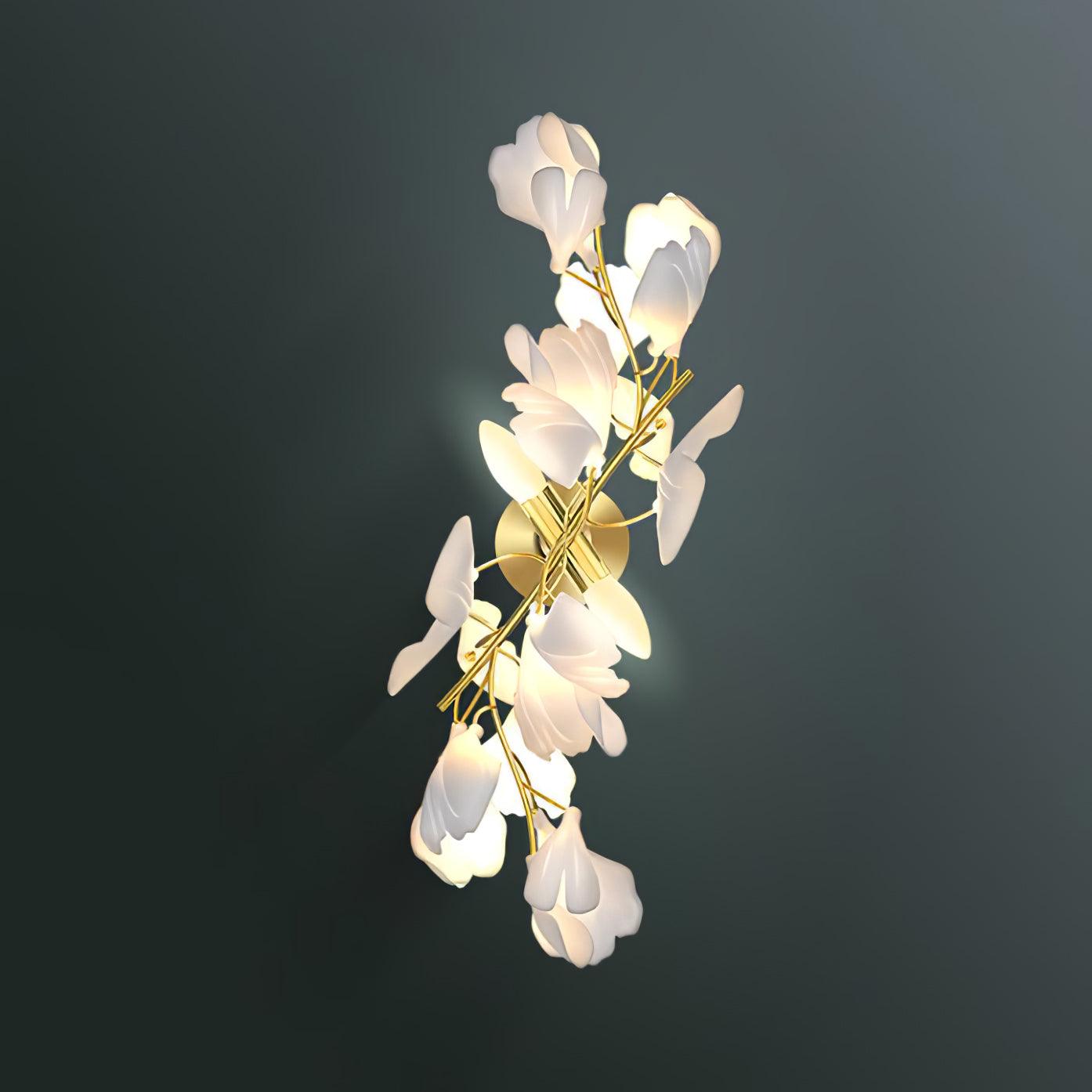 Solivaya Wall Lamp Gingko Flowers Brass