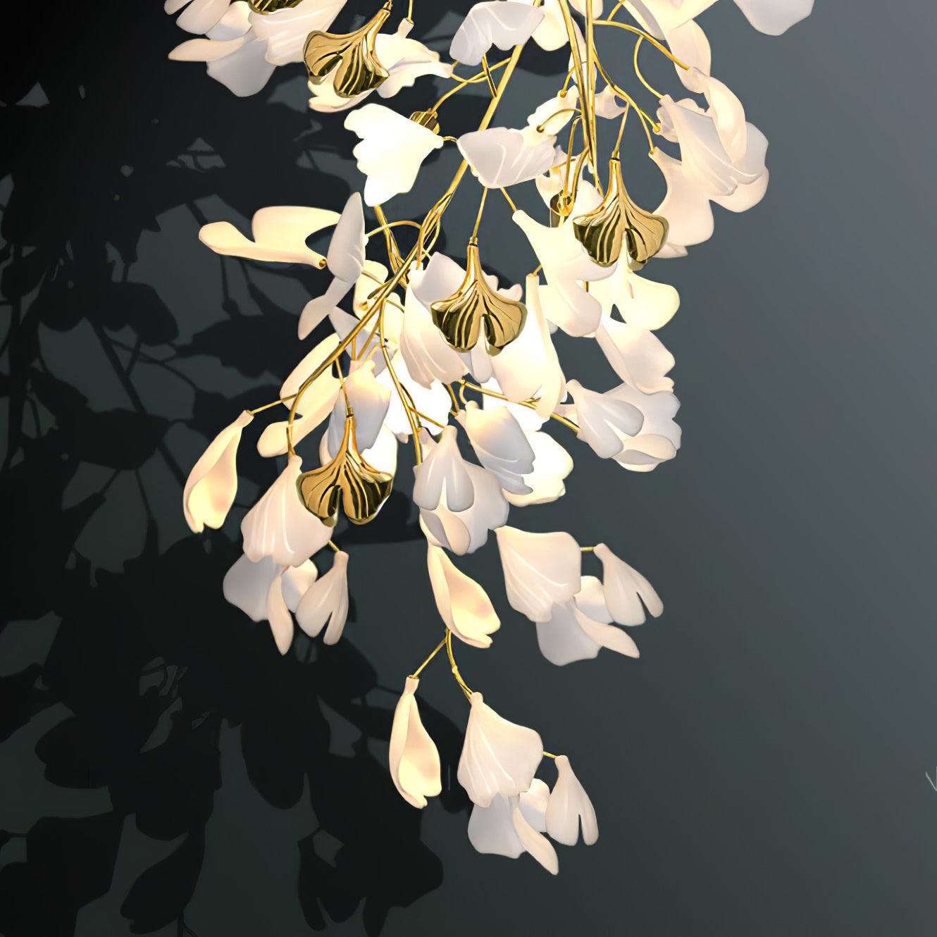 Solivaya Wall Lamp Gingko Flowers Brass