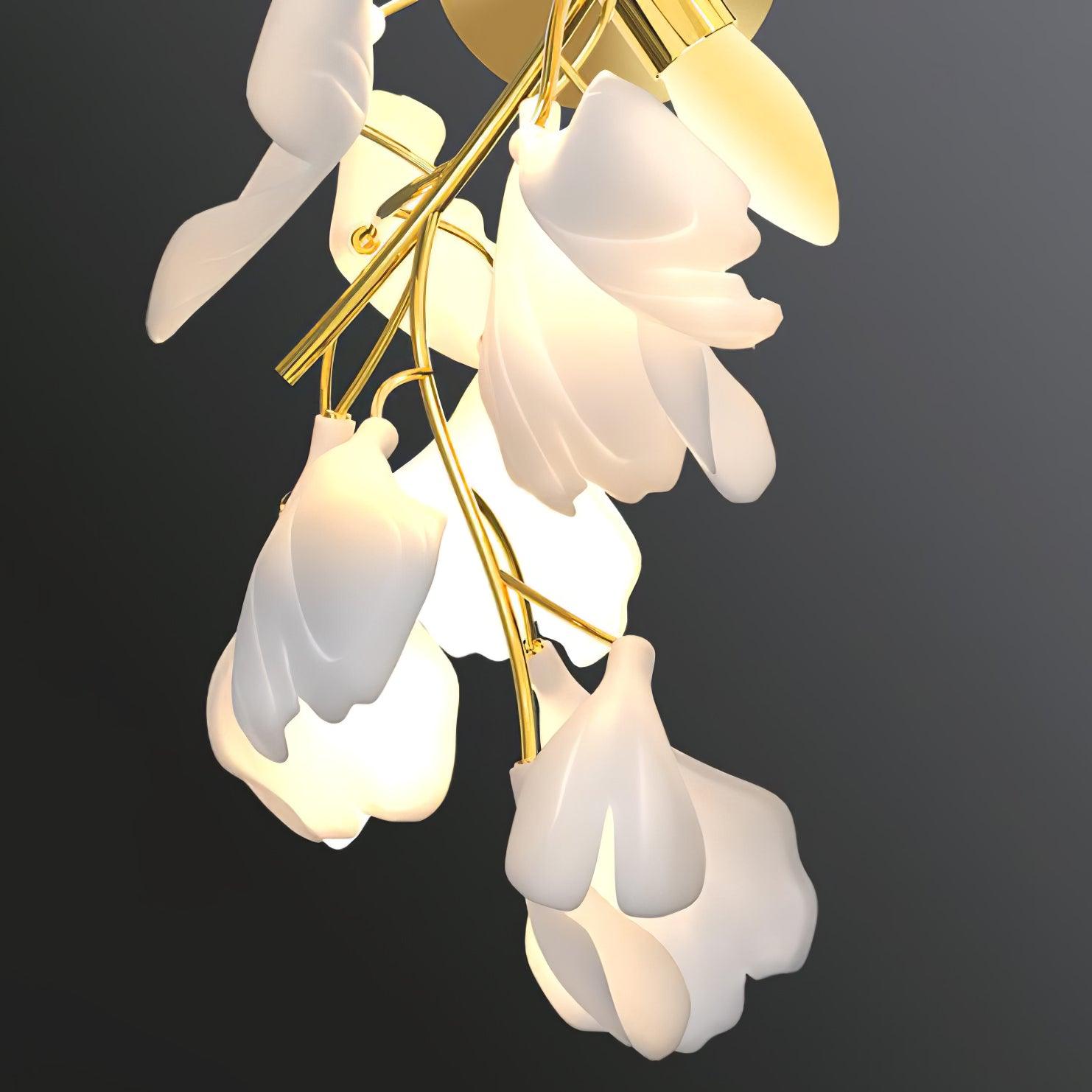 Solivaya Wall Lamp Gingko Flowers Brass