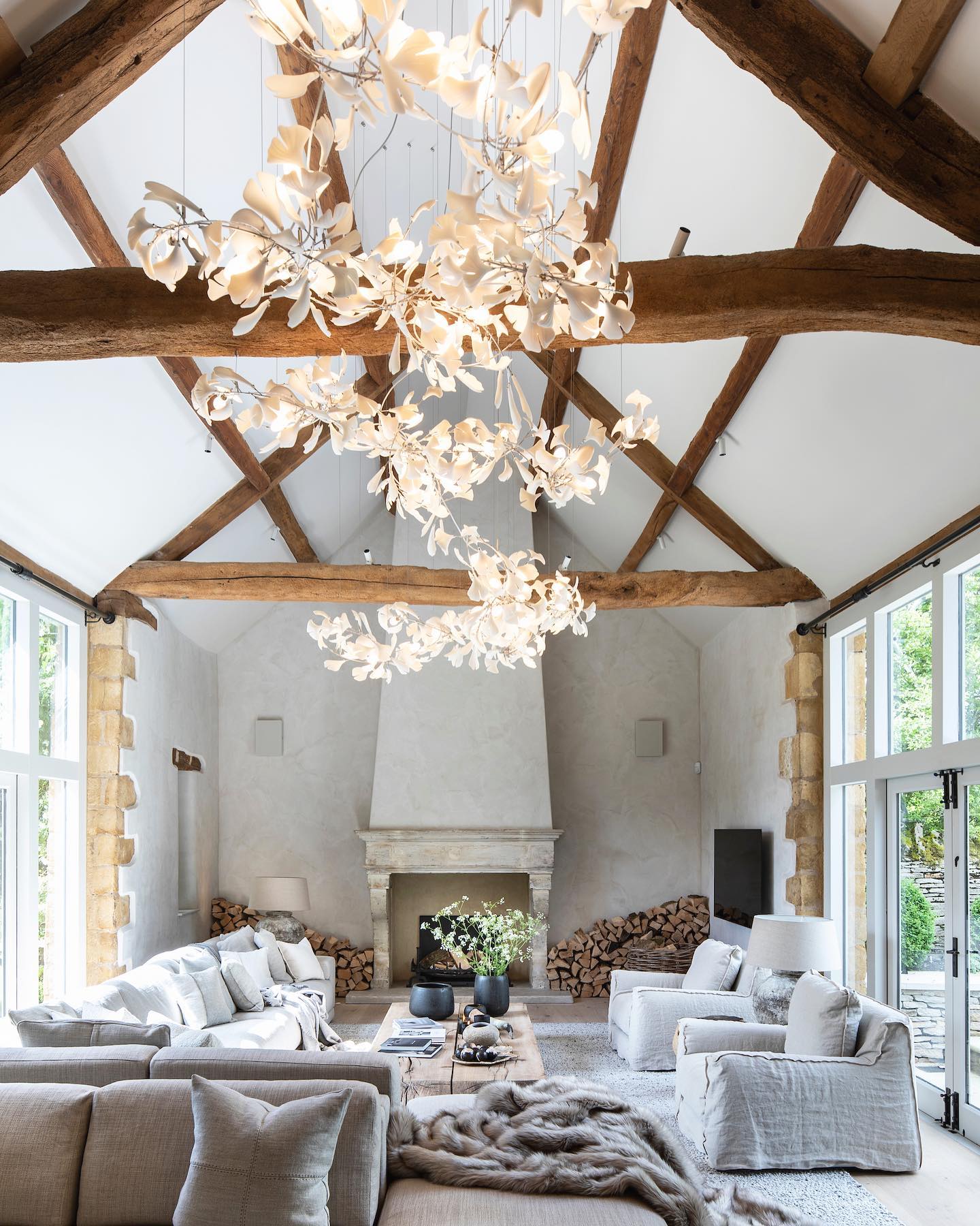 Eurzoris Gingko Leaf Chandelier